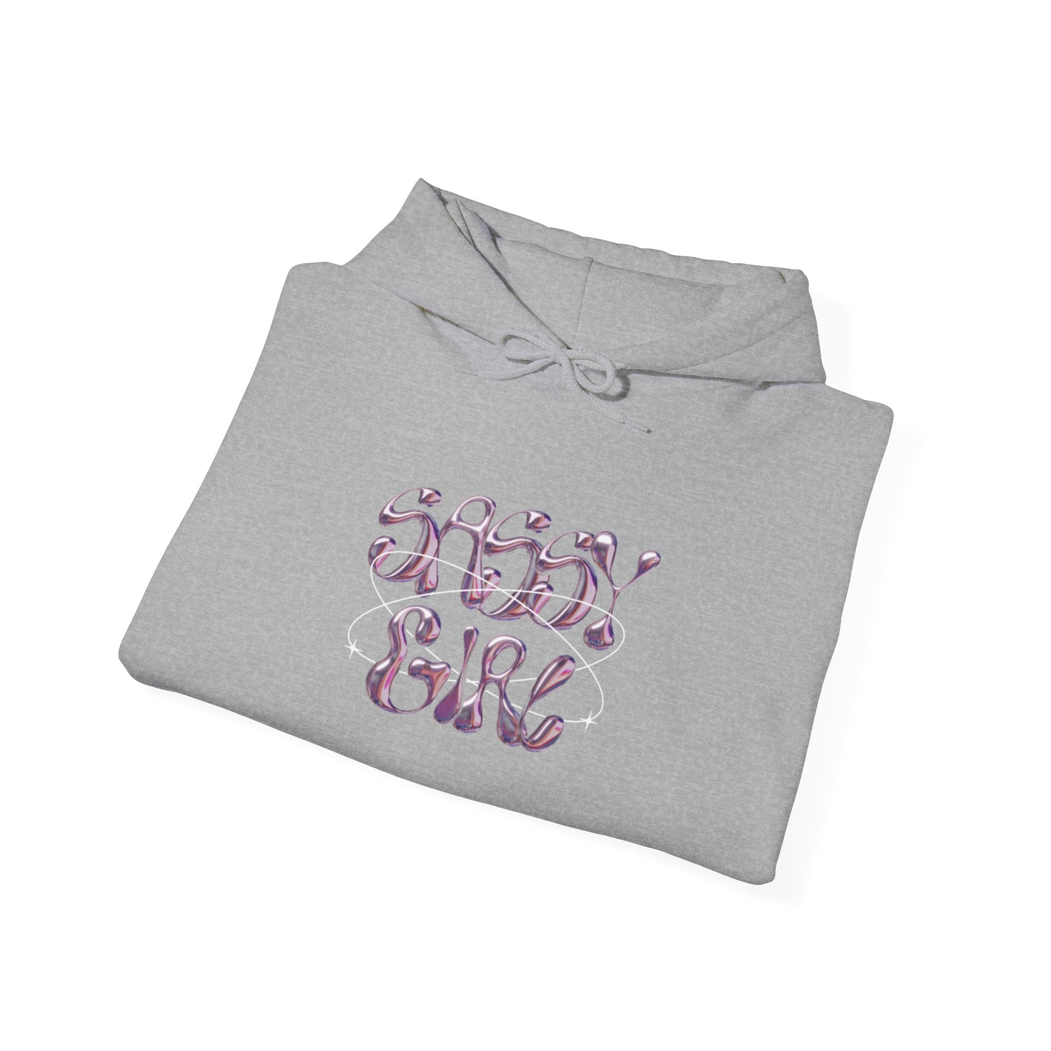 Hoodie — "Shady Girl" Retro Pink Marble Graphic Hoodie