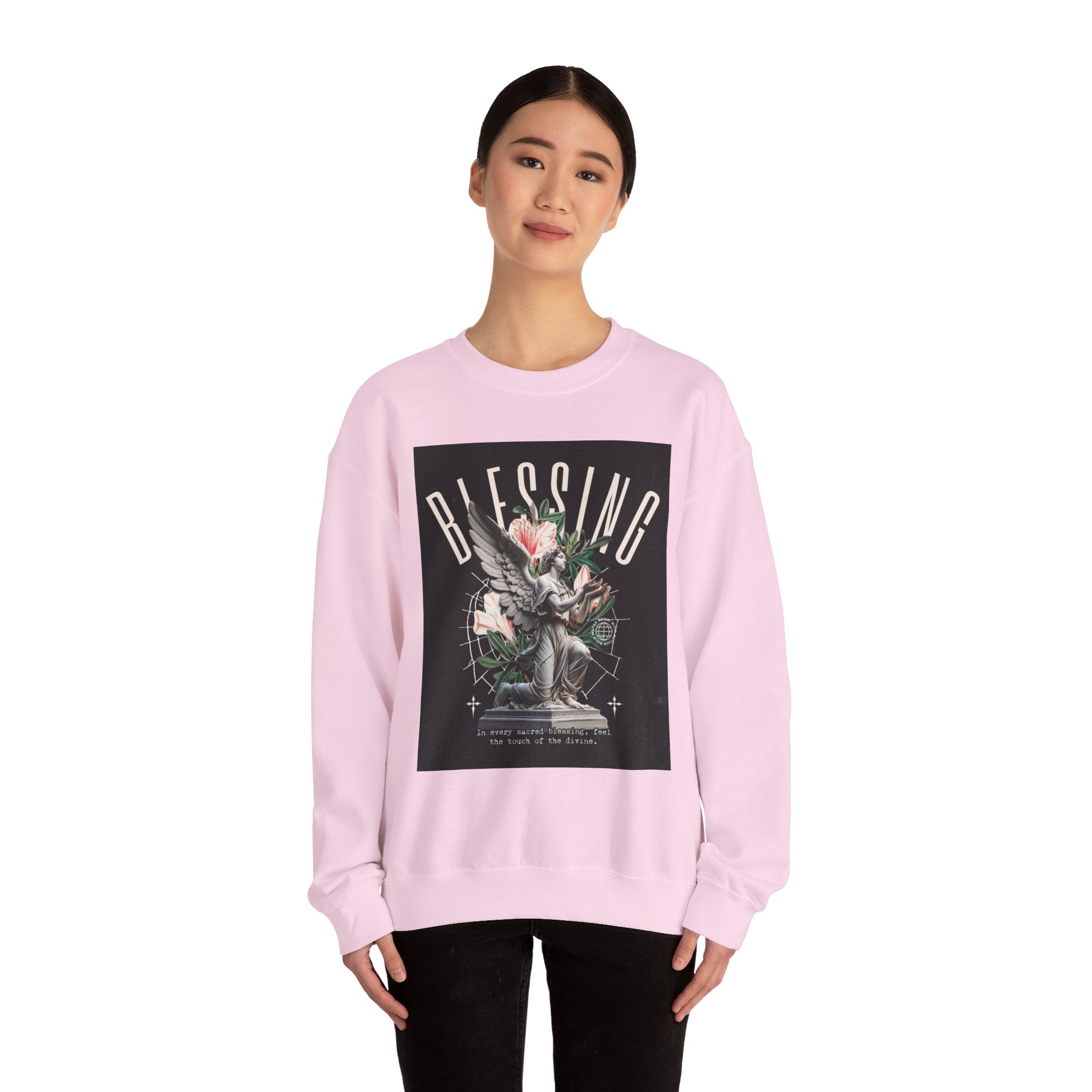 Blessing Statue Graphic Sweatshirt