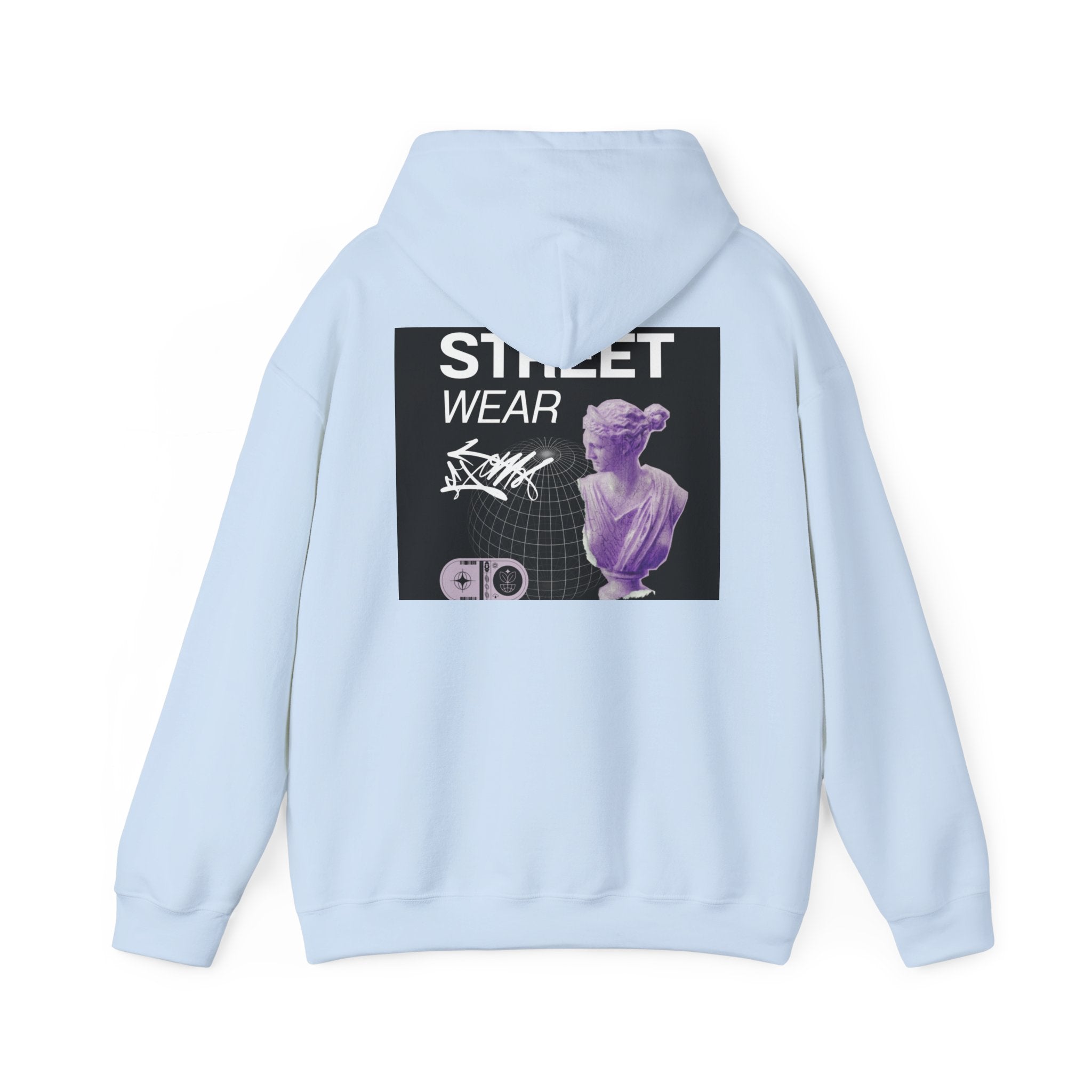 Streetwear Hoodie — 'STREET WEAR' Vaporwave Statue Graphic Pullover