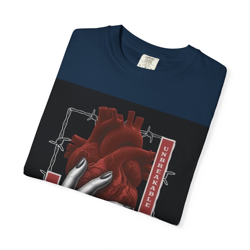 Graphic Heart & Hand T‑Shirt — 'Heartbeat' Gothic Streetwear Tee