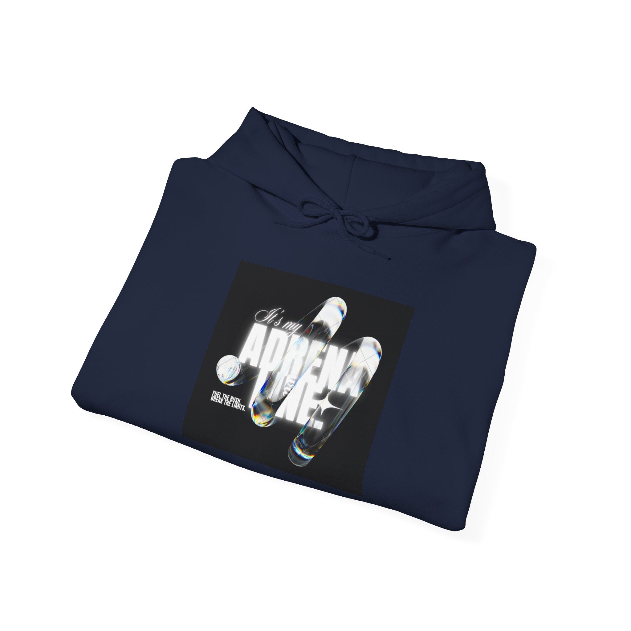 Bubble Text 'Adrenaline' Graphic Hoodie — Urban Streetwear Pullover