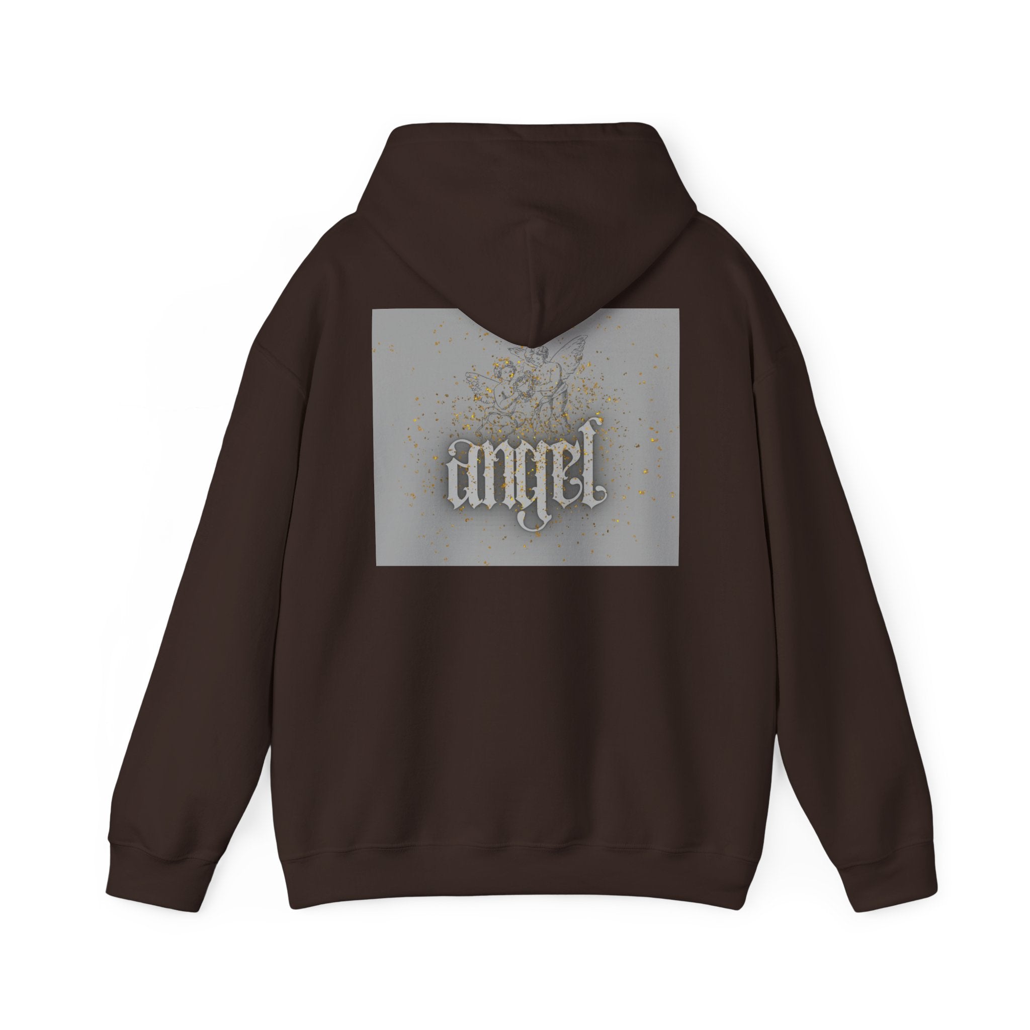 Angel Gothic Hoodie — White Graphic Hooded Sweatshirt