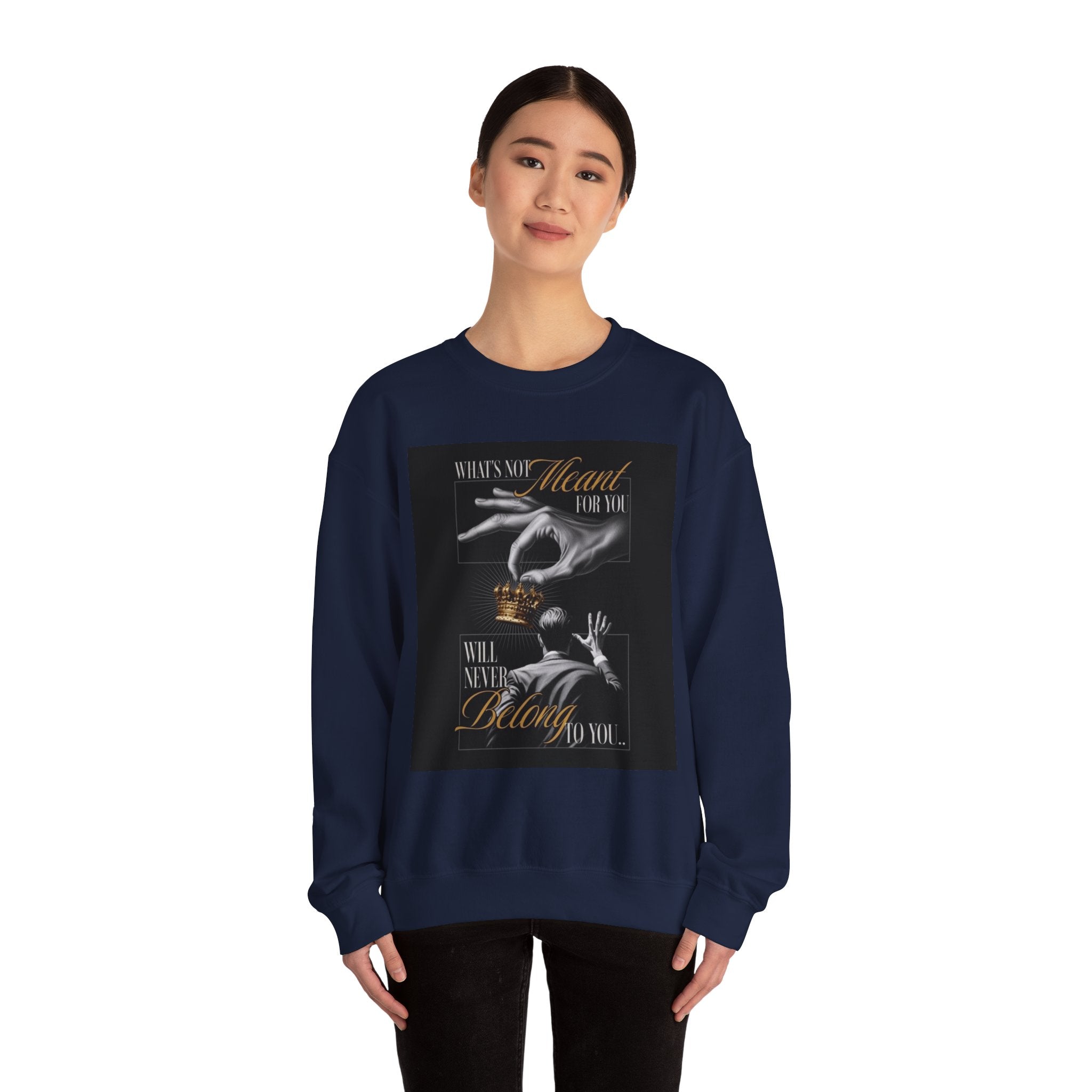 Crewneck Sweatshirt — 'What's My Heart For You' Inspirational Graphic Crewneck