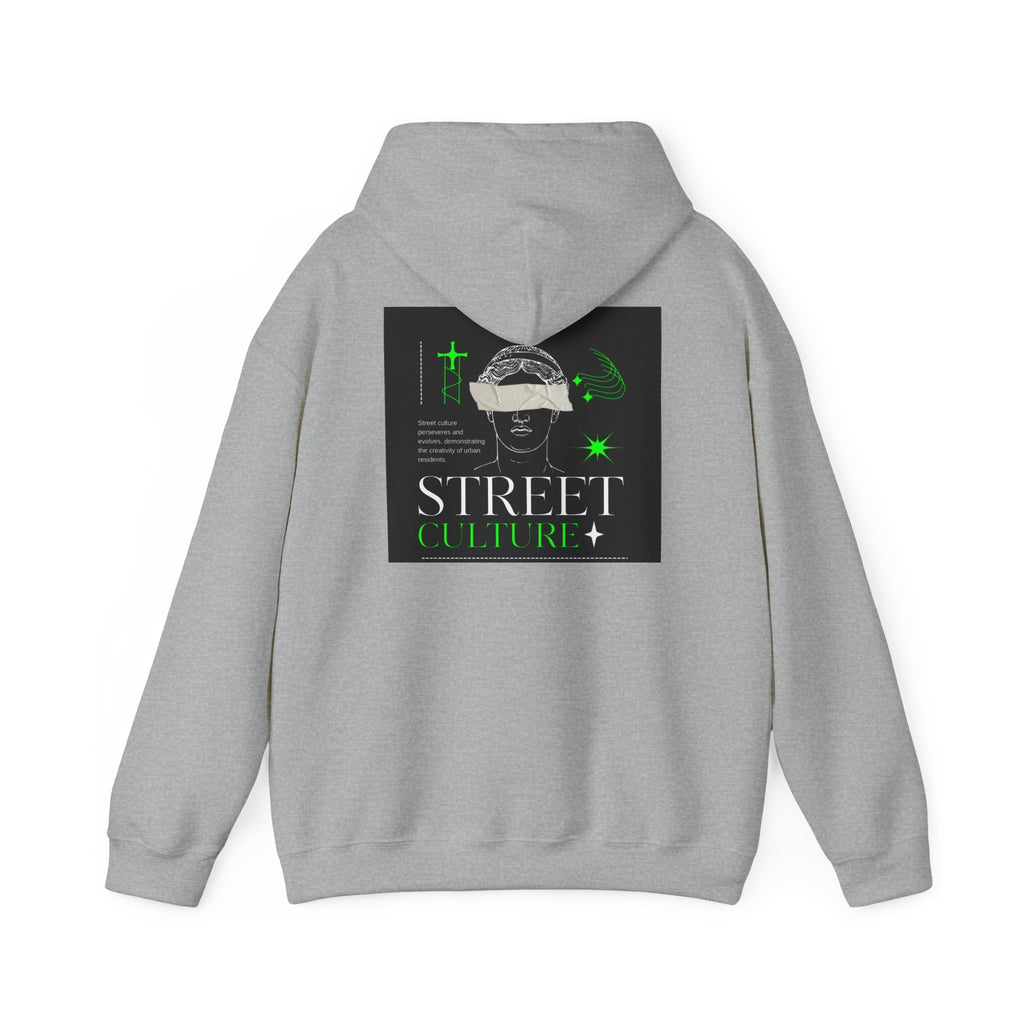 Street Culture Hoodie — Neon Green Graphic Urban Skull Sweatshirt