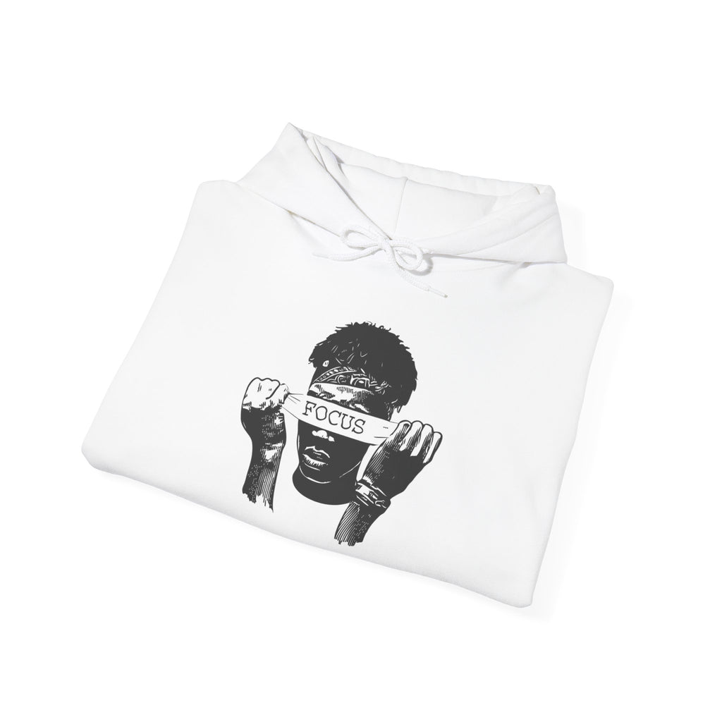Focus Graphic Hoodie — Monochrome Motivational Streetwear