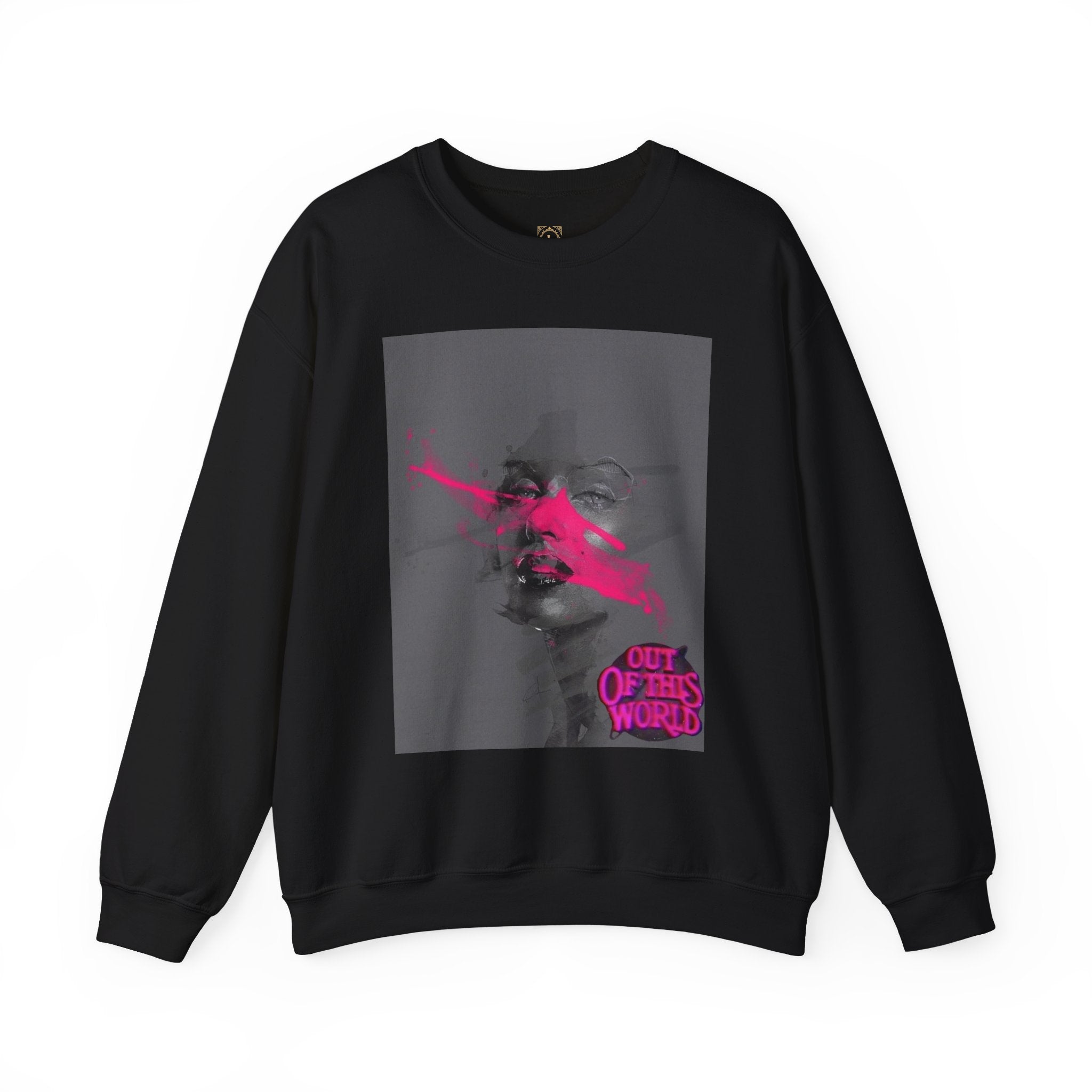 Graphic Sweatshirt — 'Out of This World' Neon Portrait Crewneck