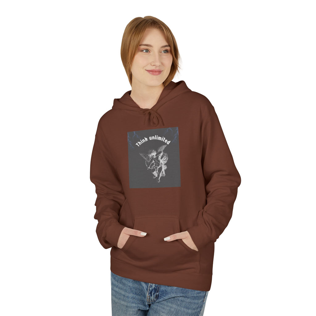 Think Unlimited Hoodie — Inspirational Angel Graphic Pullover