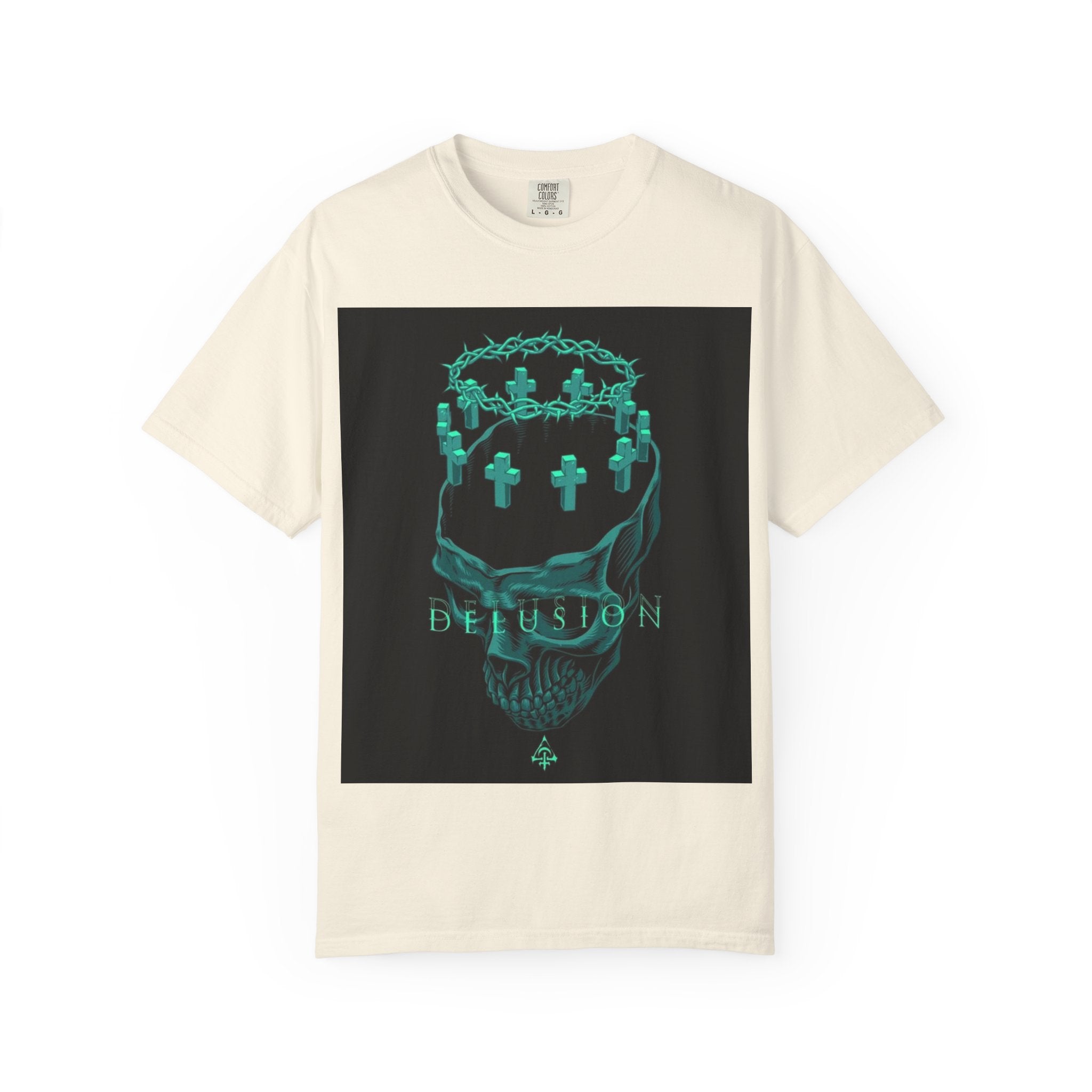 Skull Crown Tee — 'Delusion' Gothic Graphic T-Shirt