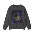 Dreams Statue Crewneck Sweatshirt — Retro Statue Graphic with Purple Lightning