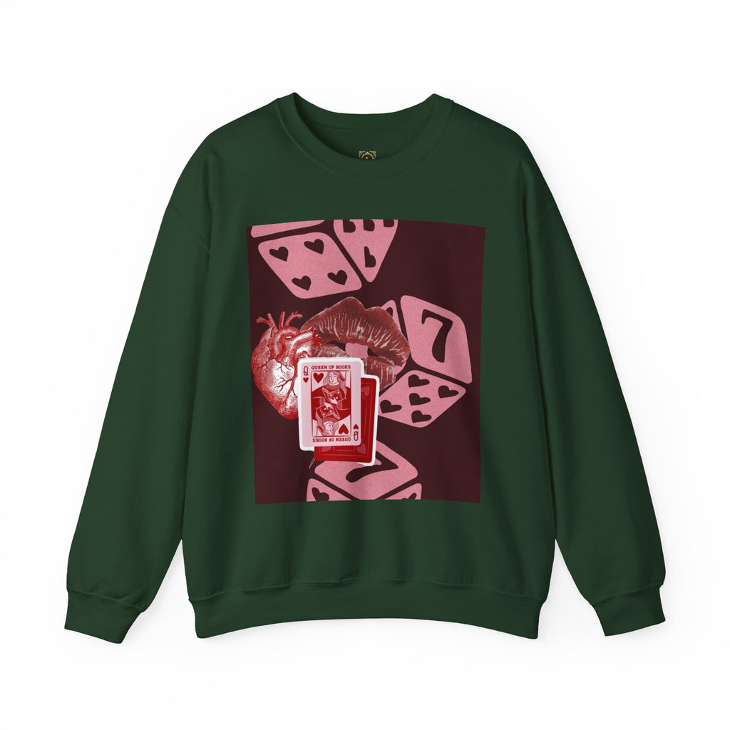 Lucky Heart Dice Crewneck Sweatshirt — 'Legaciess' Logo Back