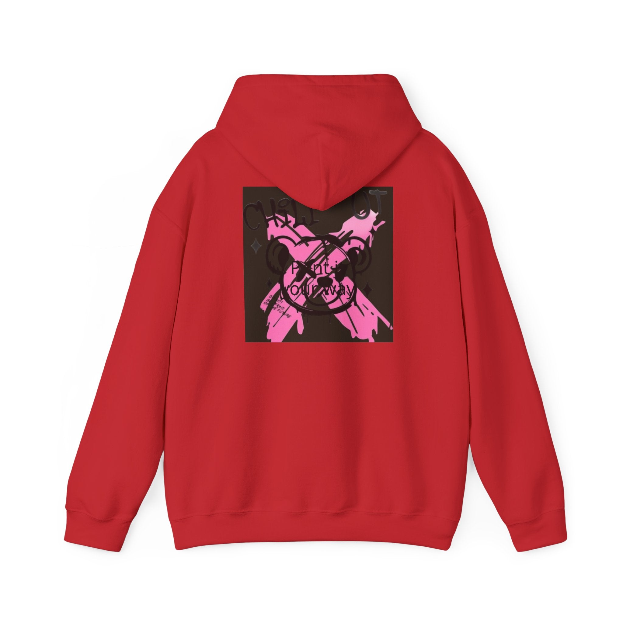 Crossed Guns Hoodie – Pink Retro Graphic Hooded Sweatshirt
