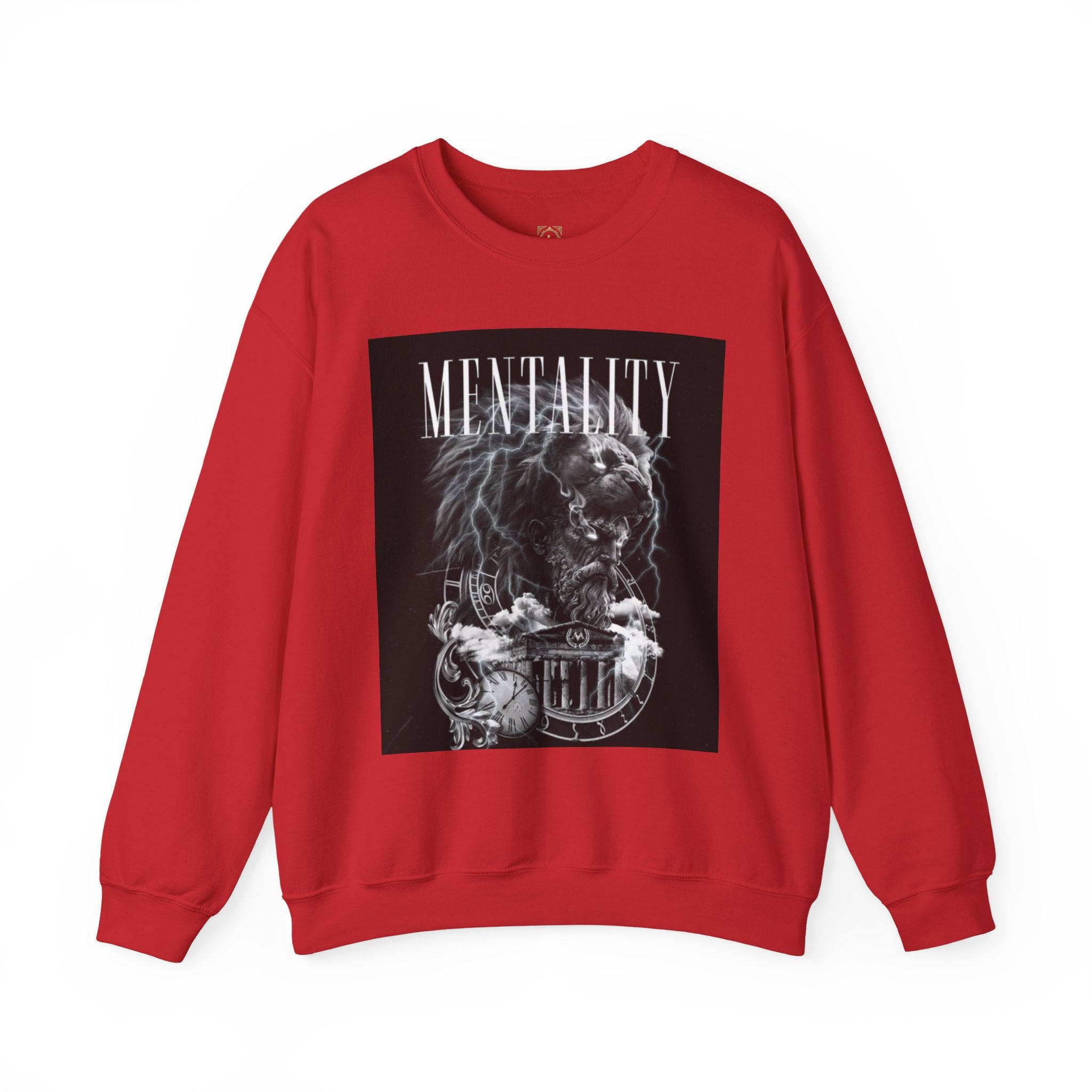 Crewneck Sweatshirt — 'MENTALITY' Lion Graphic | LEGACiESS Back Logo