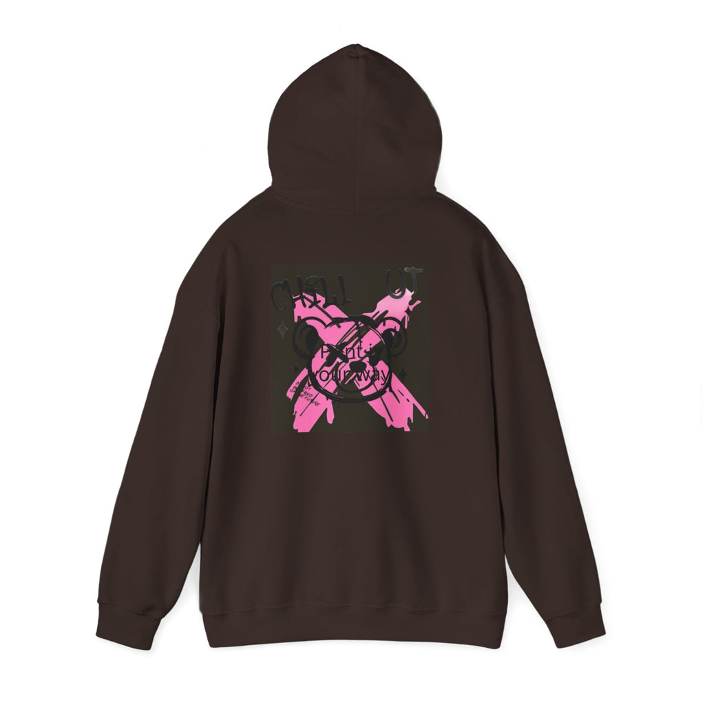 Crossed Guns Hoodie – Pink Retro Graphic Hooded Sweatshirt