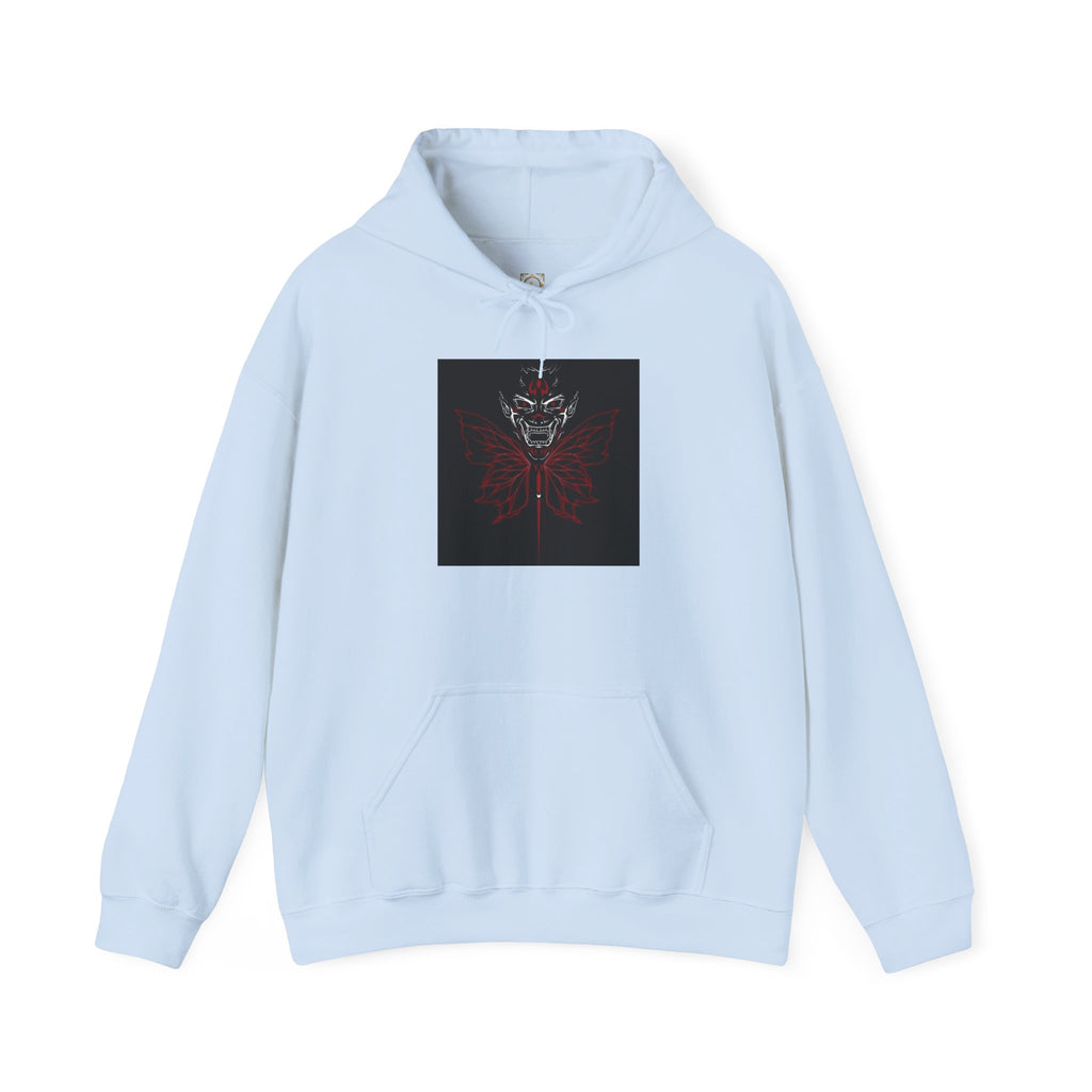 Demonic Butterfly Hoodie - Dark Gothic Skull Winged Design