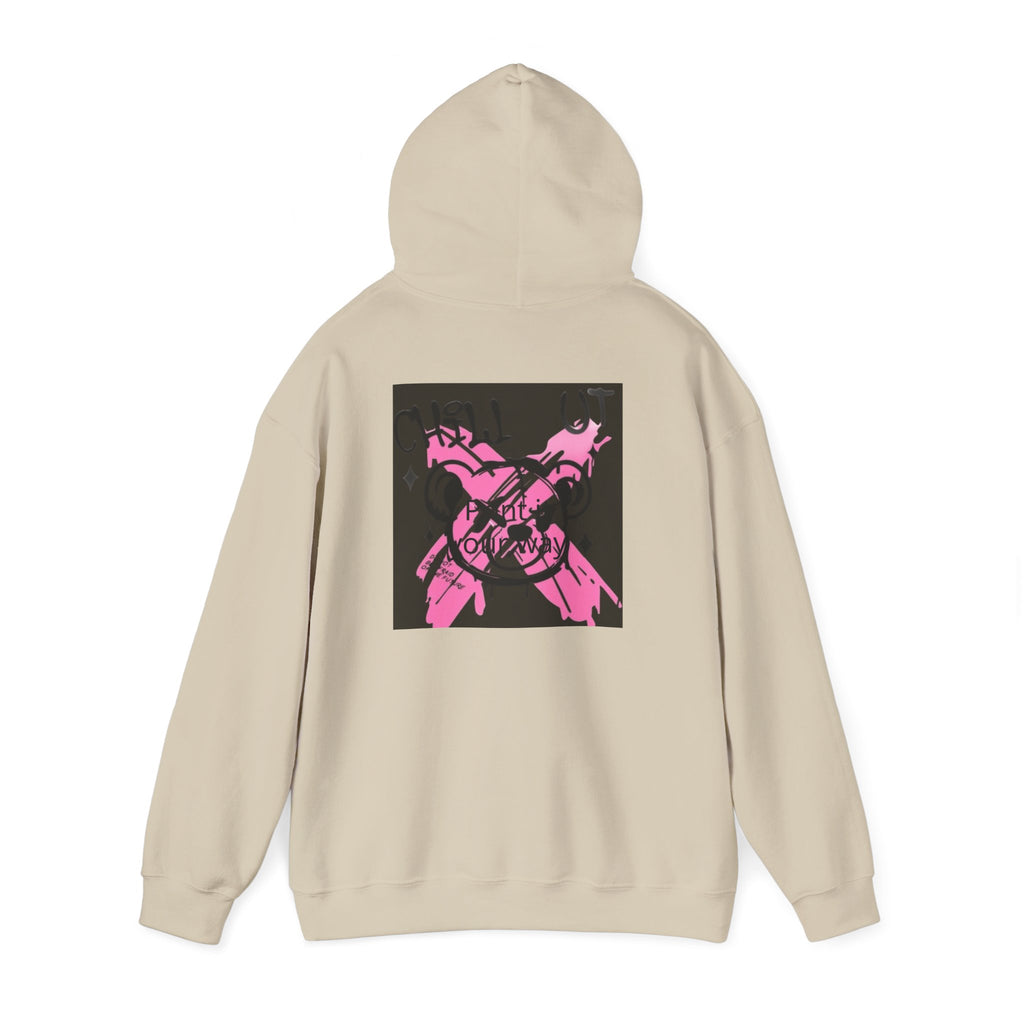 Crossed Guns Hoodie – Pink Retro Graphic Hooded Sweatshirt