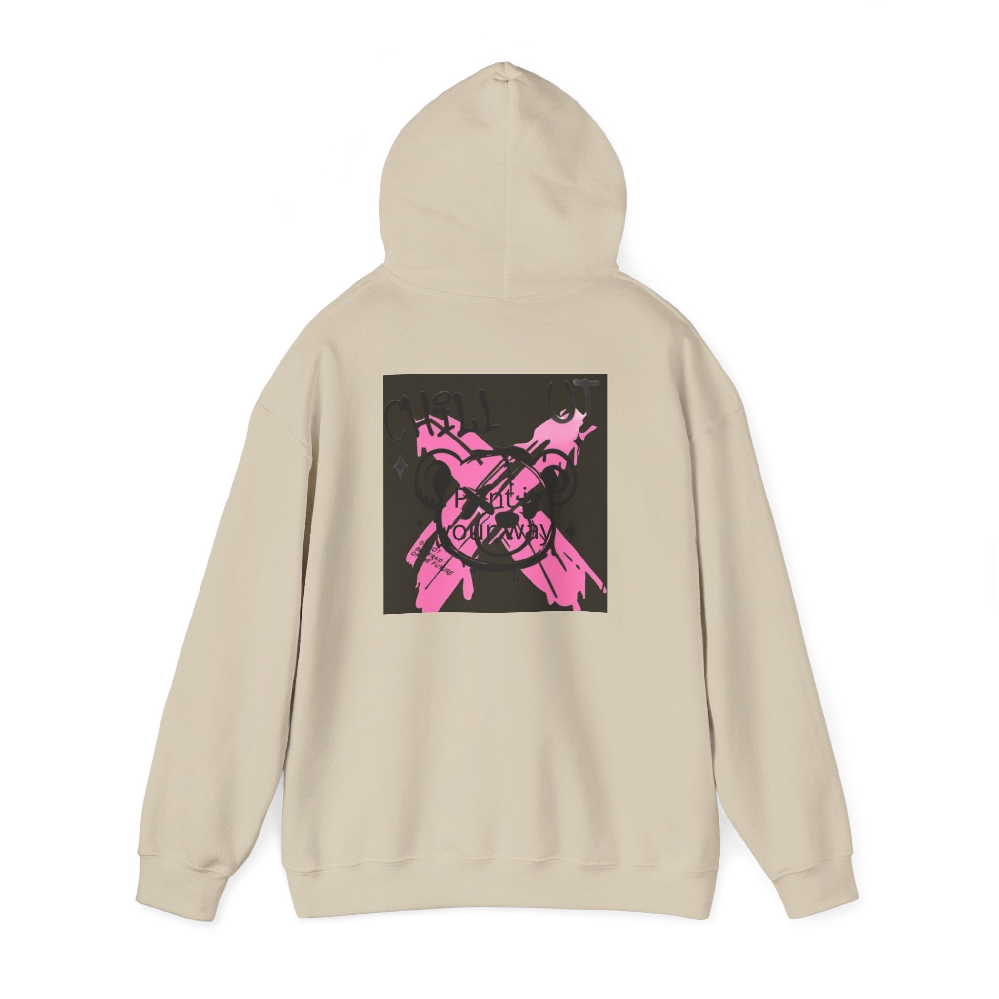 Crossed Guns Hoodie – Pink Retro Graphic Hooded Sweatshirt