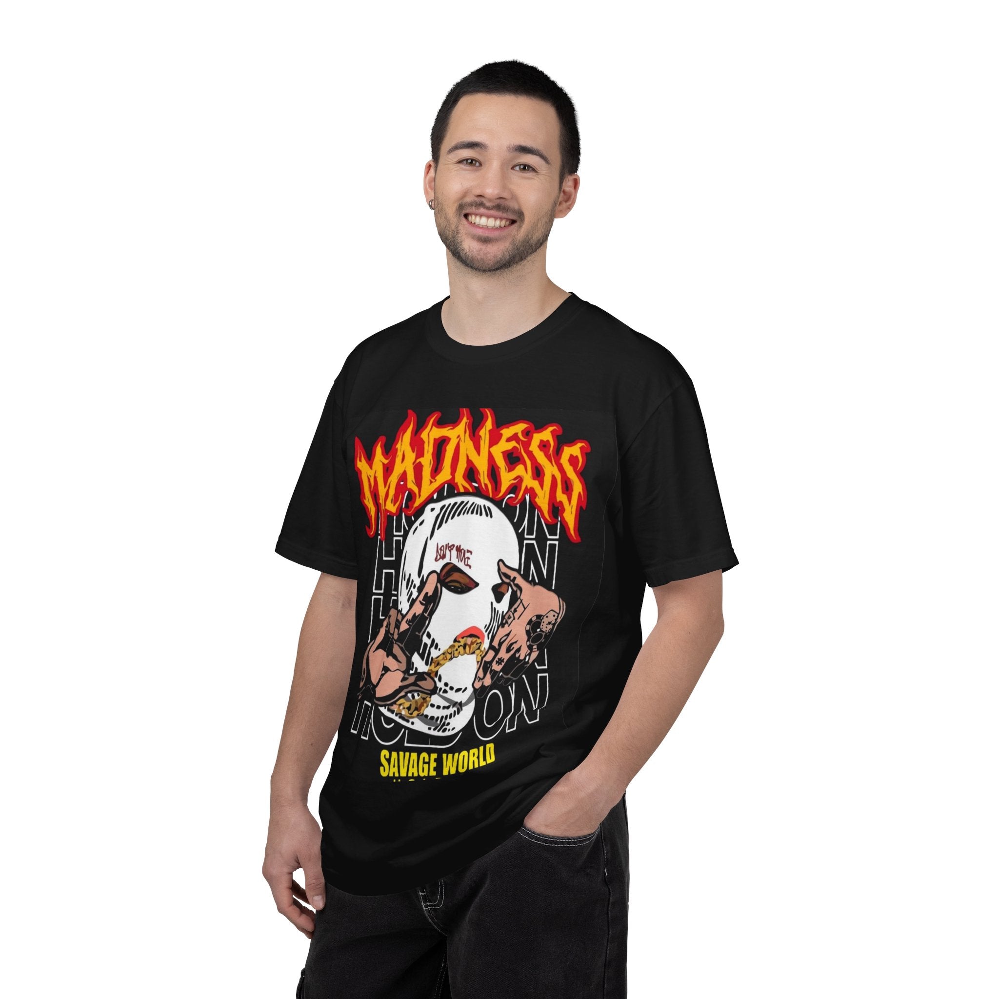 Madness Skull Graphic T-Shirt — Savage World Streetwear Tee