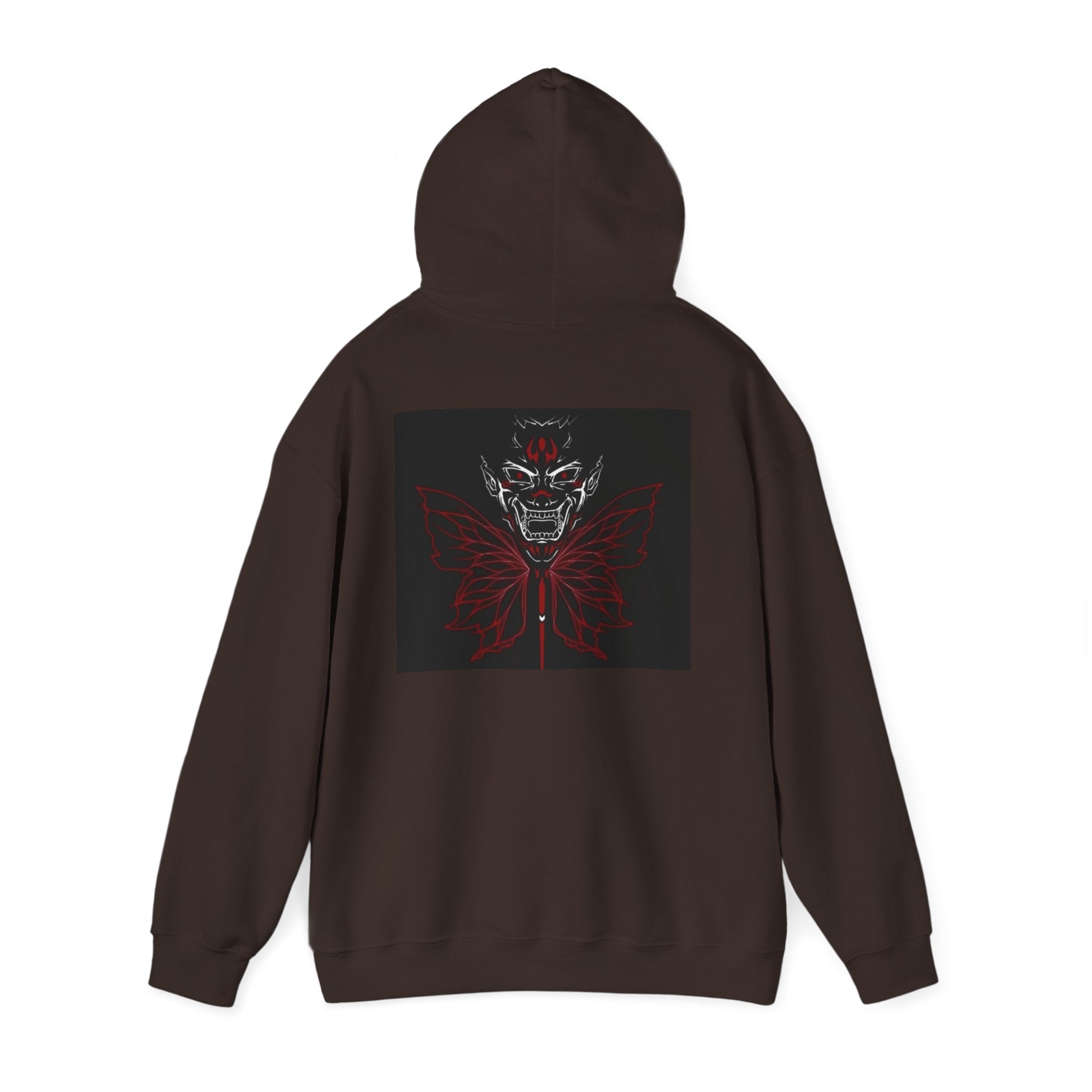 Demonic Butterfly Hoodie - Dark Gothic Skull Winged Design