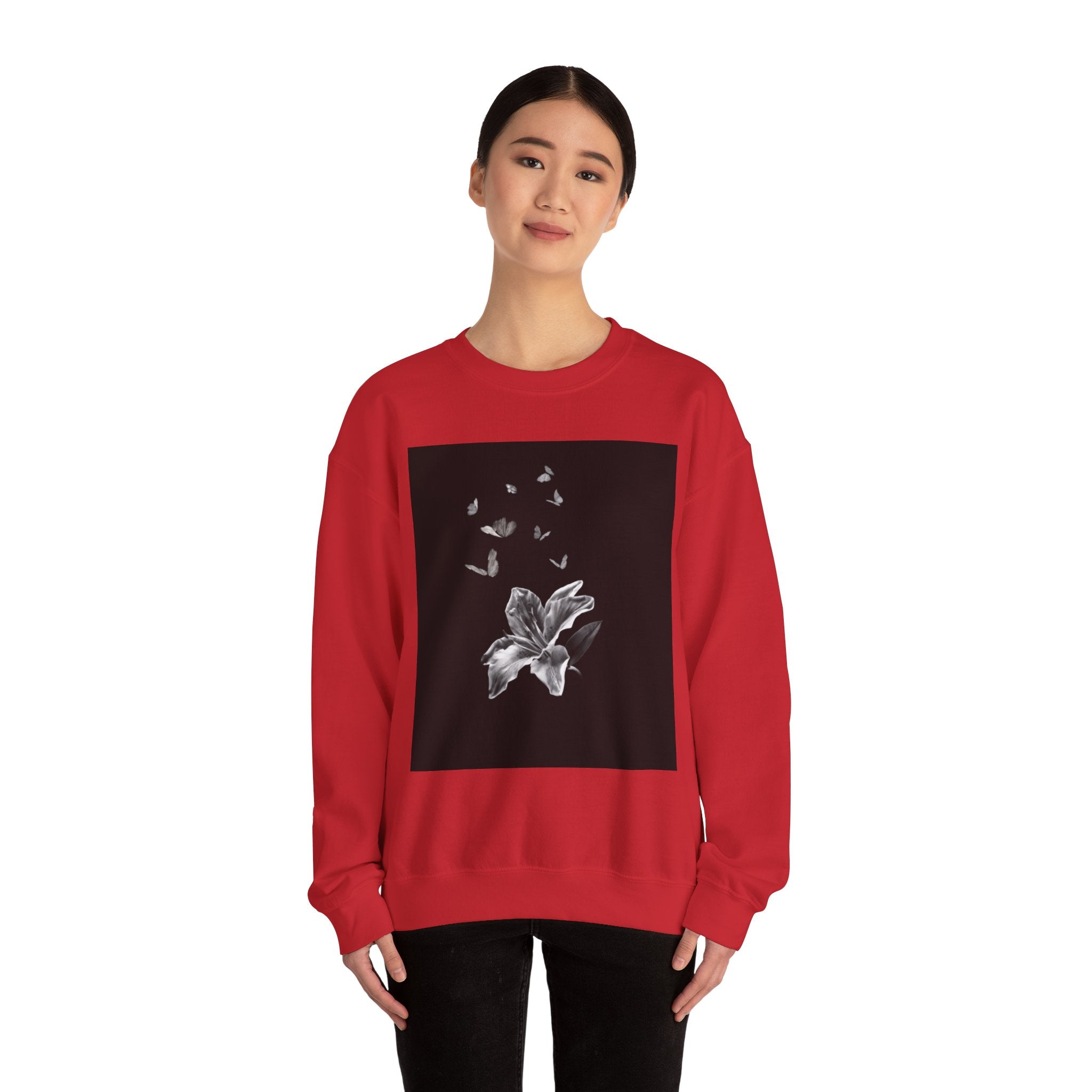 Floral Butterfly Crewneck Sweatshirt