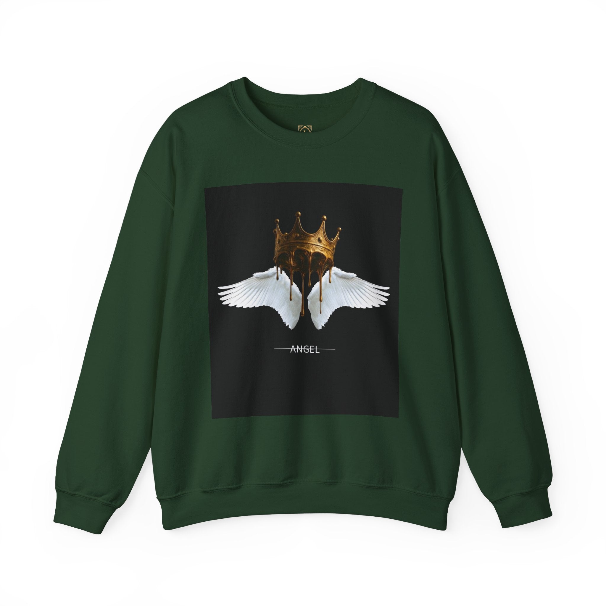 Angel Wings & Dripping Crown Crewneck Sweatshirt