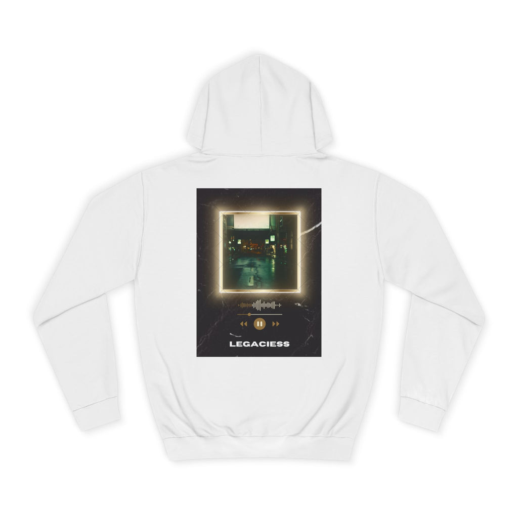 College Hoodie — Retro Neon Square Album Art Design