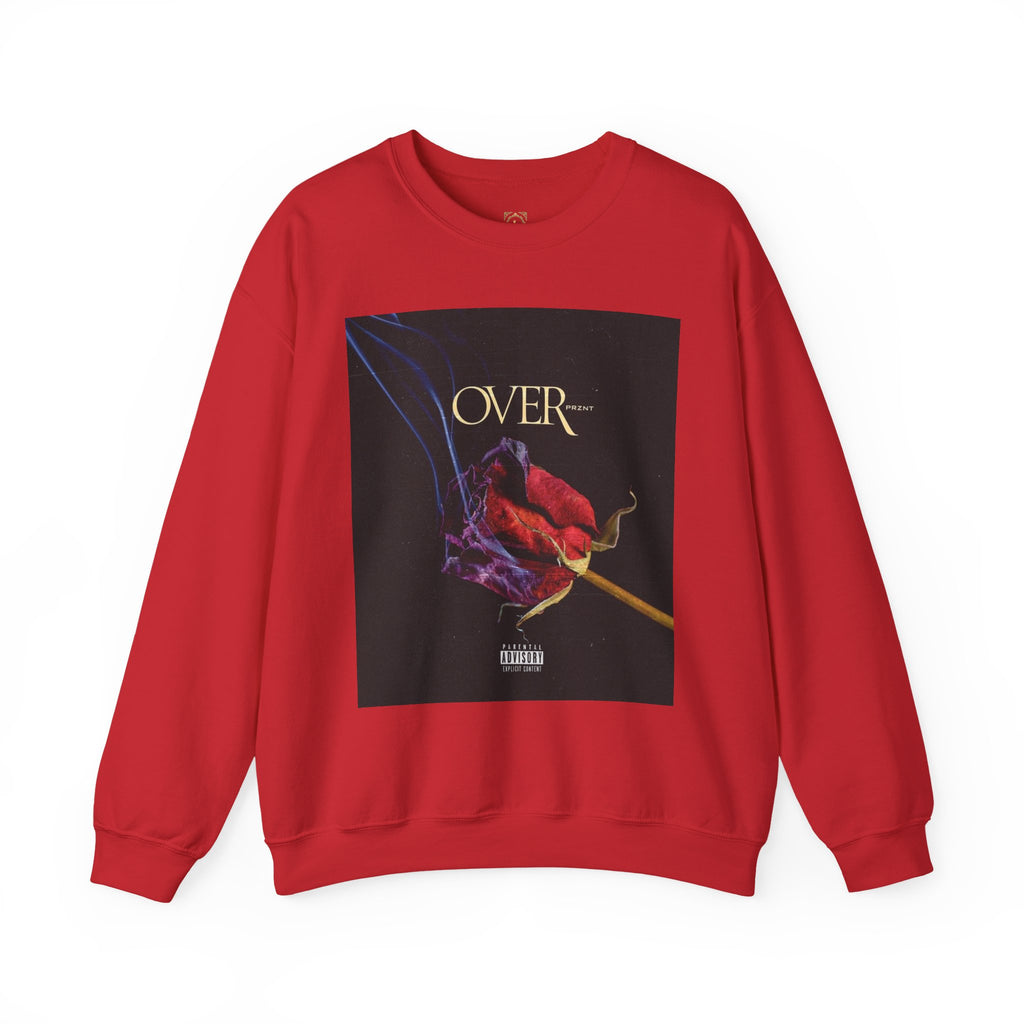 Crewneck Sweatshirt - "OVER" Rose Graphic with Legaciess Gold Logo
