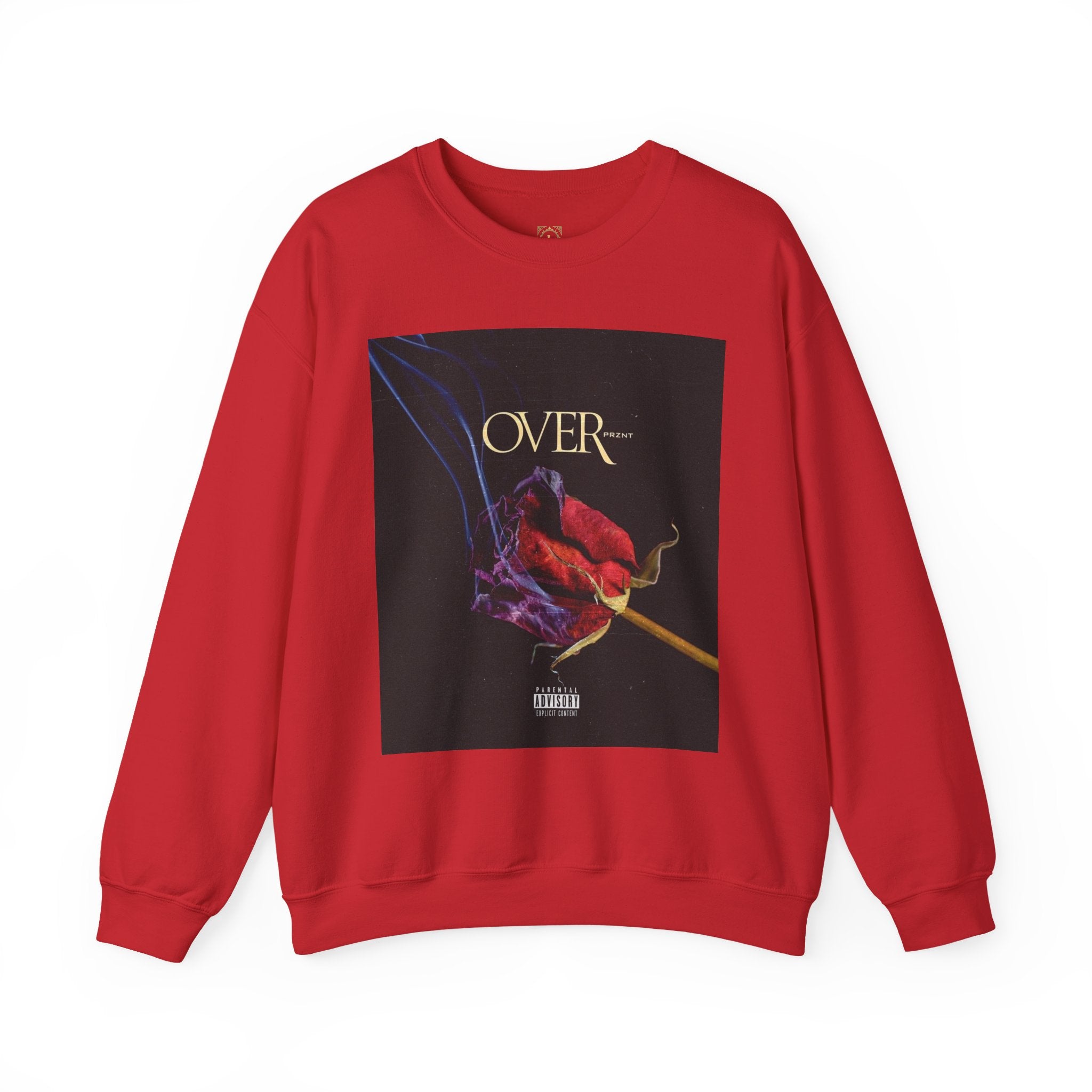 Crewneck Sweatshirt - "OVER" Rose Graphic with Legaciess Gold Logo
