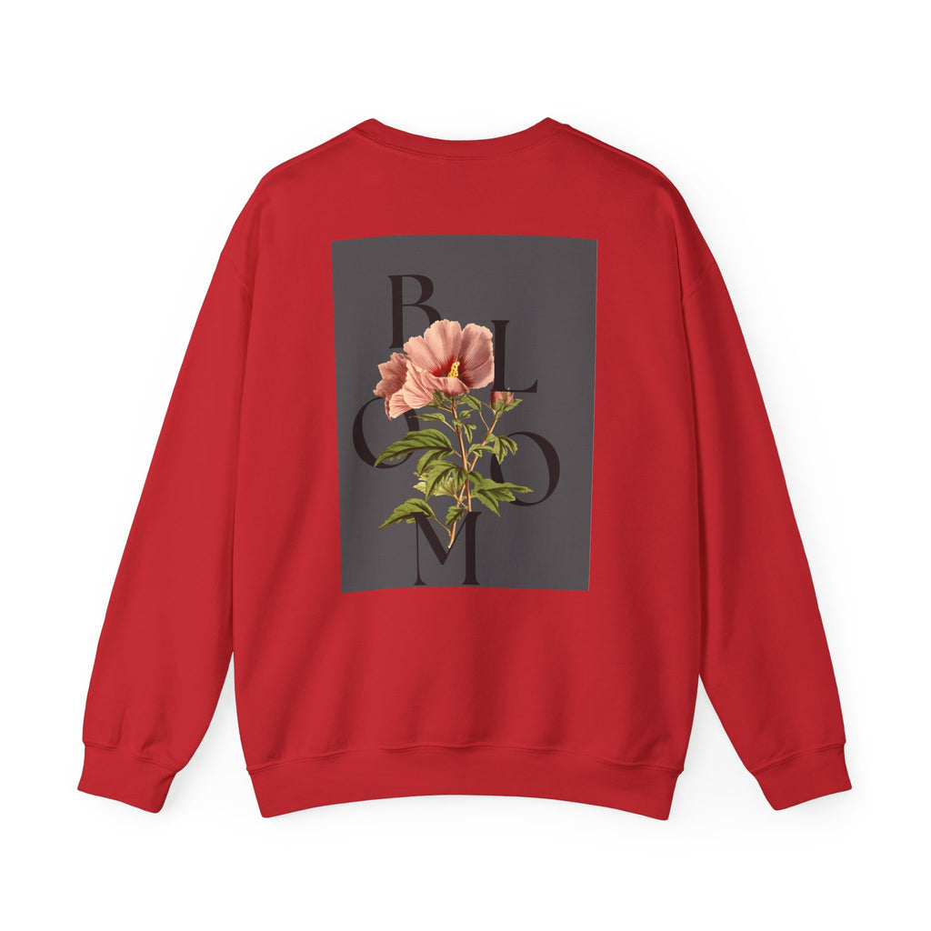 Floral Bloom Sweatshirt — Vintage Pink Flower Graphic Crewneck