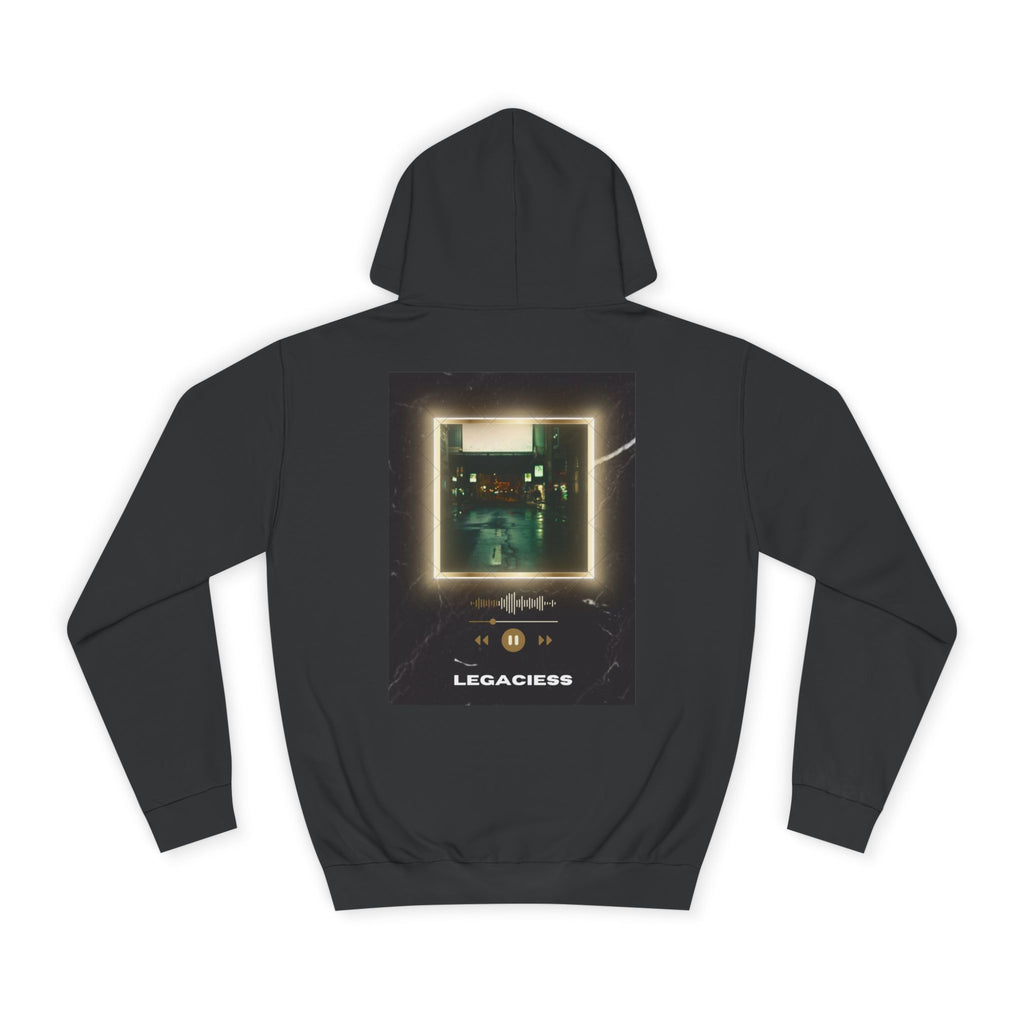 College Hoodie — Retro Neon Square Album Art Design