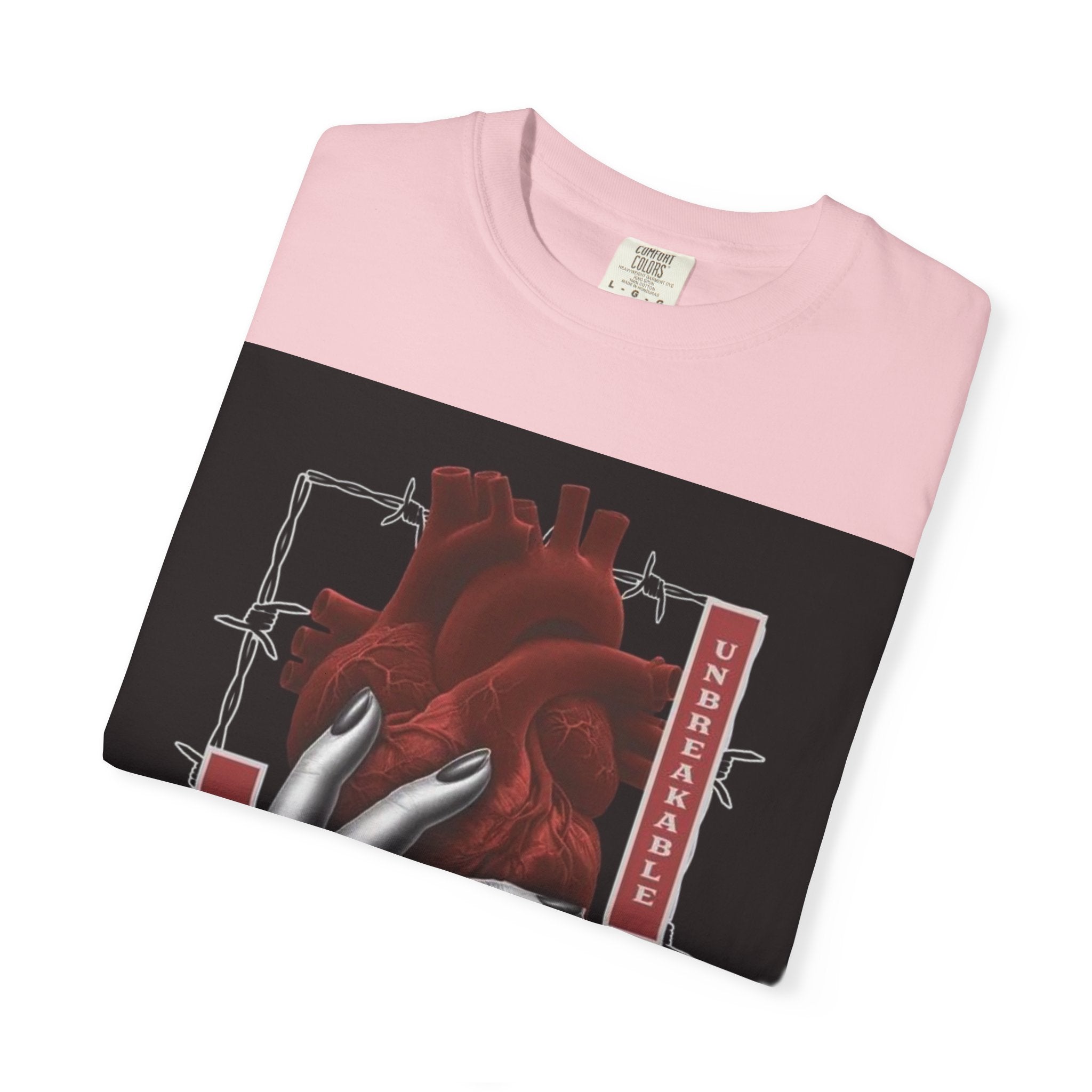 Graphic Heart & Hand T‑Shirt — 'Heartbeat' Gothic Streetwear Tee