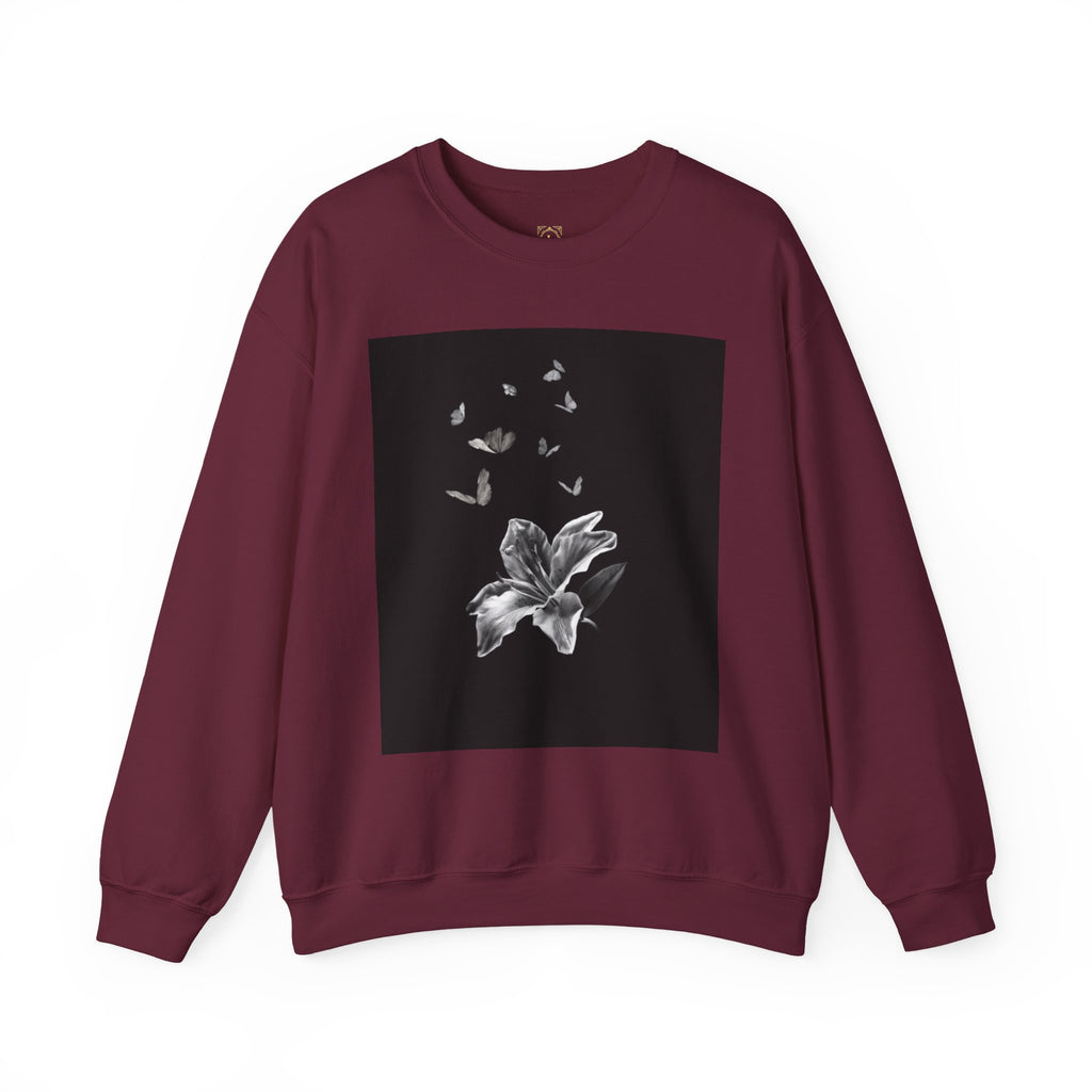 Floral Butterfly Crewneck Sweatshirt