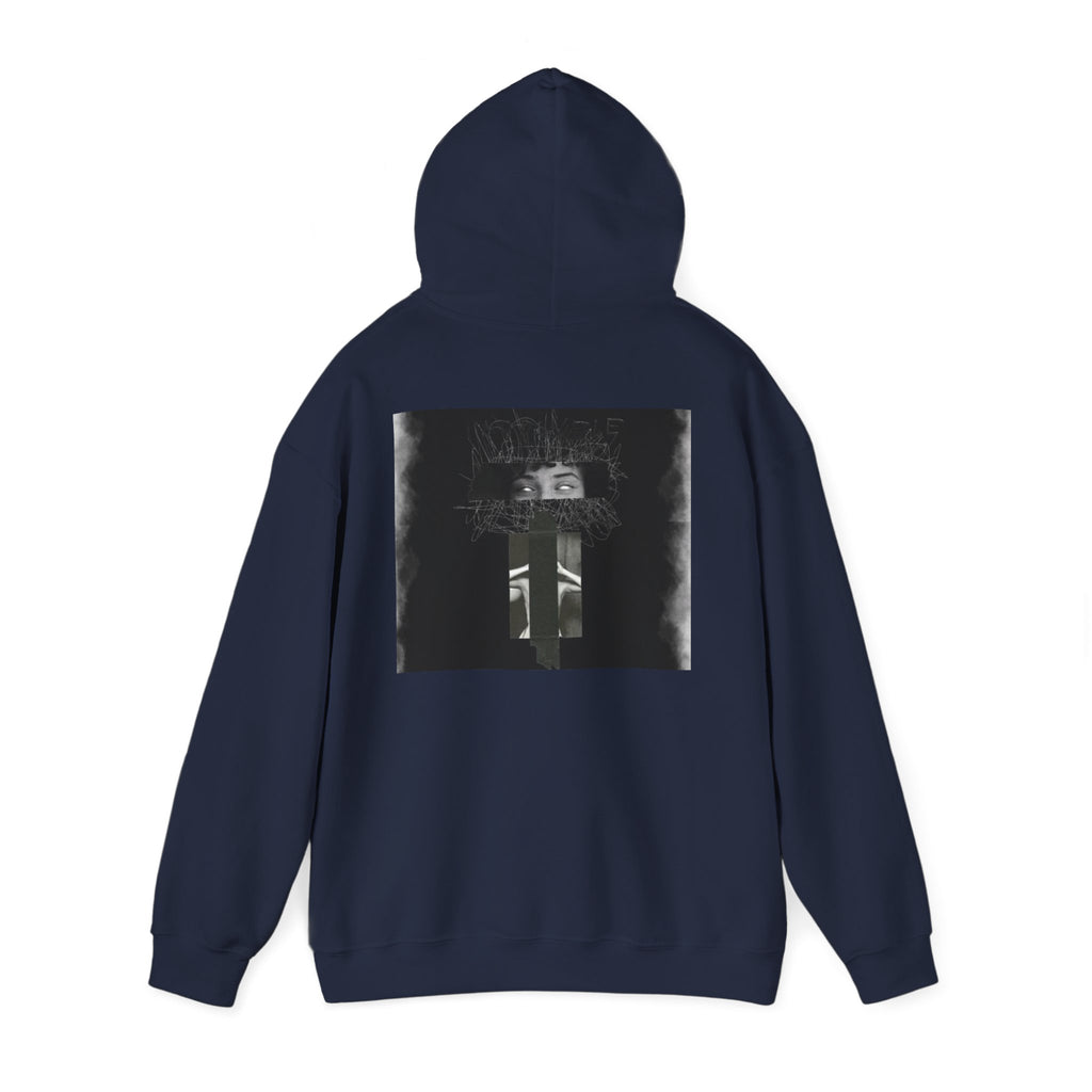 Mystic Window Hoodie — Gothic Portrait Smoke Graphic Hooded Sweatshirt