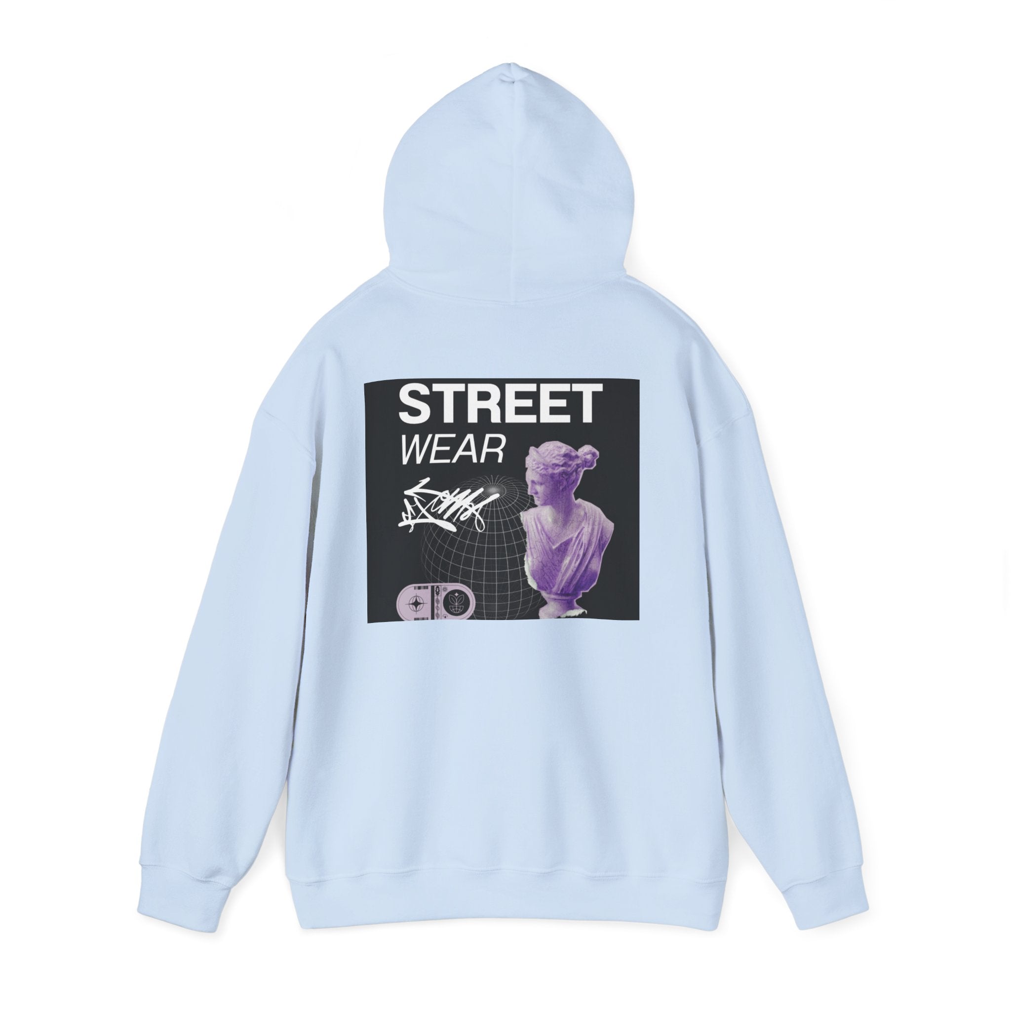 Streetwear Hoodie — 'STREET WEAR' Vaporwave Statue Graphic Pullover