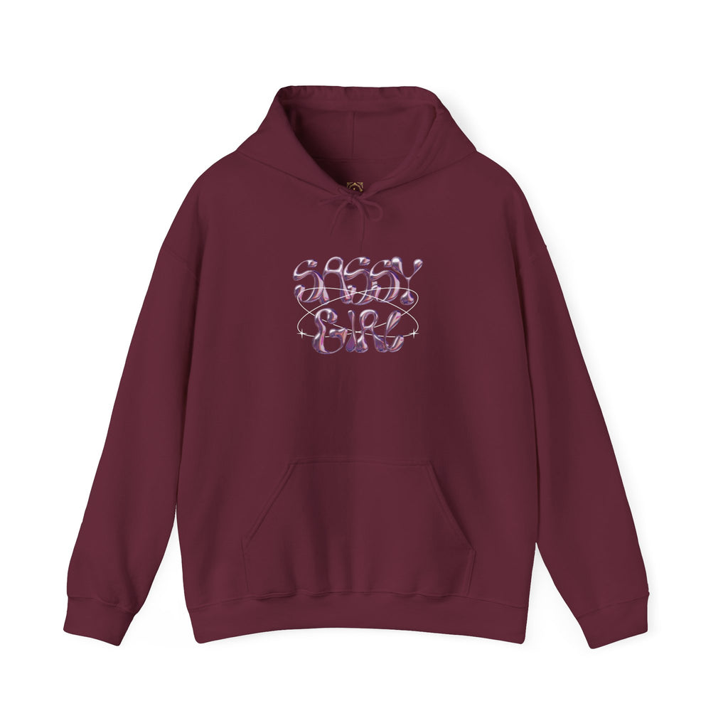 Hoodie — "Shady Girl" Retro Pink Marble Graphic Hoodie