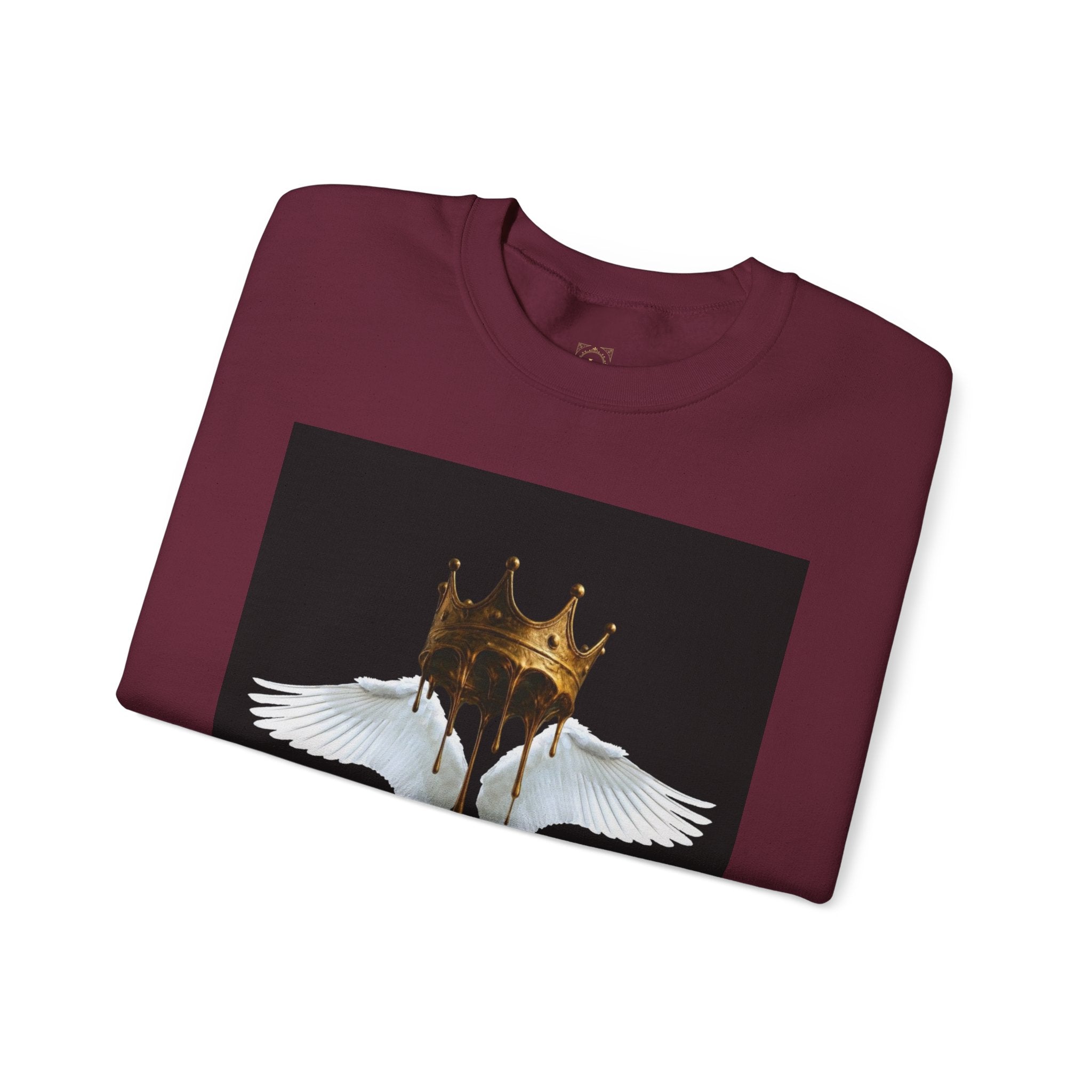 Angel Wings & Dripping Crown Crewneck Sweatshirt