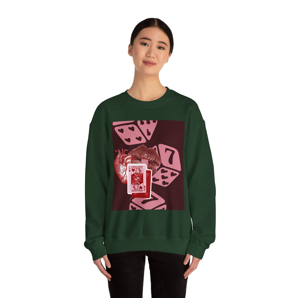 Lucky Heart Dice Crewneck Sweatshirt — 'Legaciess' Logo Back