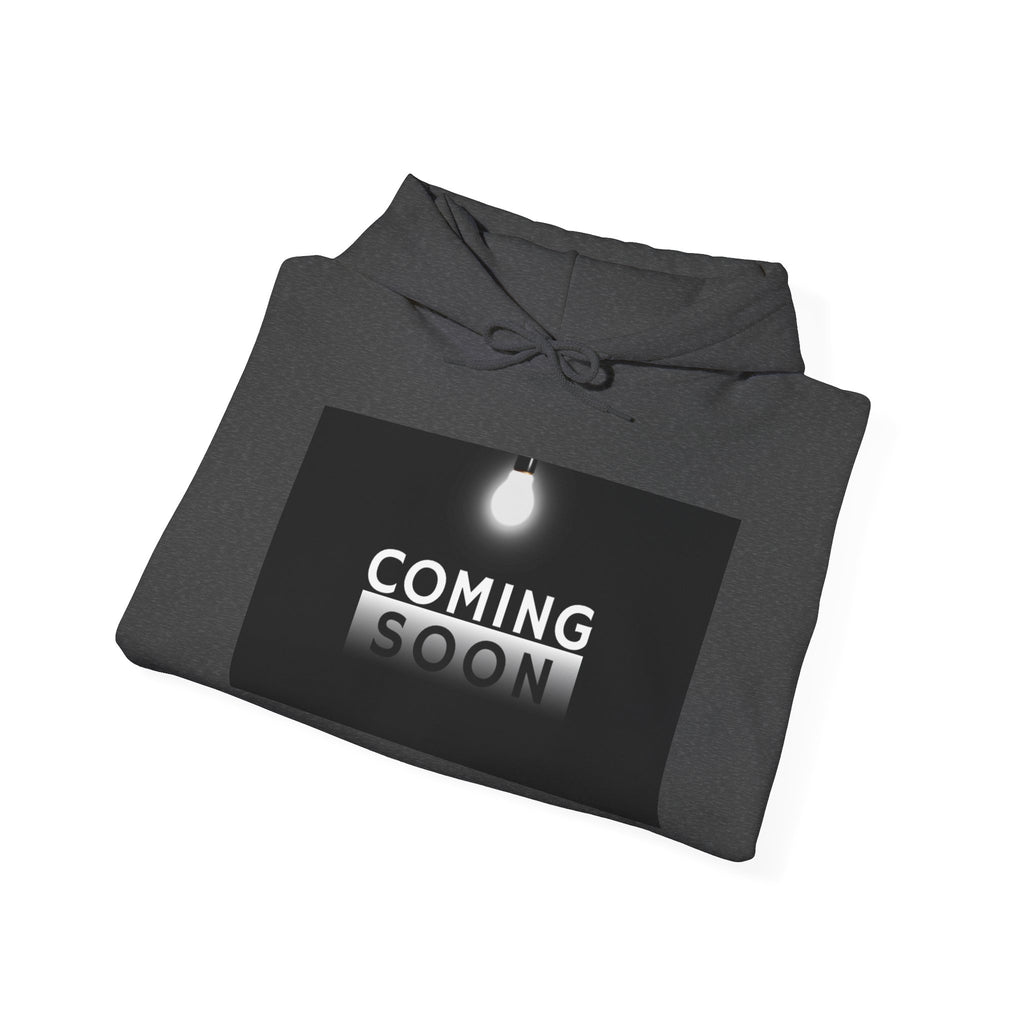Coming Soon Hoodie - Minimal Neon Sign Pullover