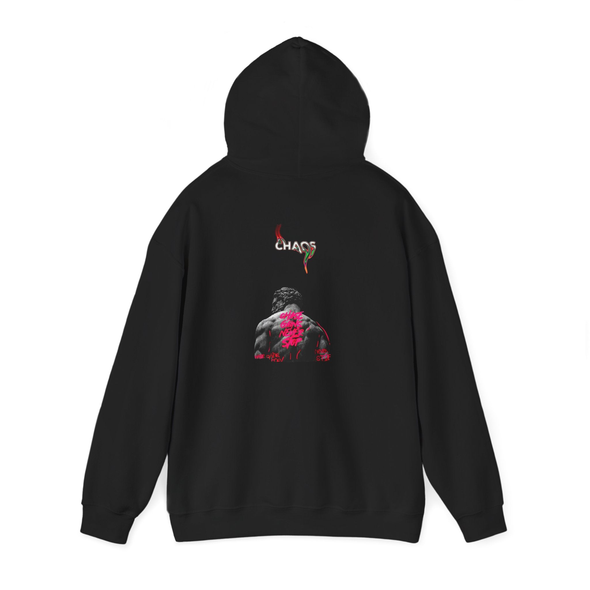Smoky Rose Backprint Hoodie — Floral Skull Streetwear Pullover