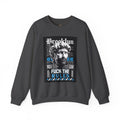 Crewneck Sweatshirt — 'Brooklyn' Statue Graphic with “Fuck the Rules” Streetwear Slogan