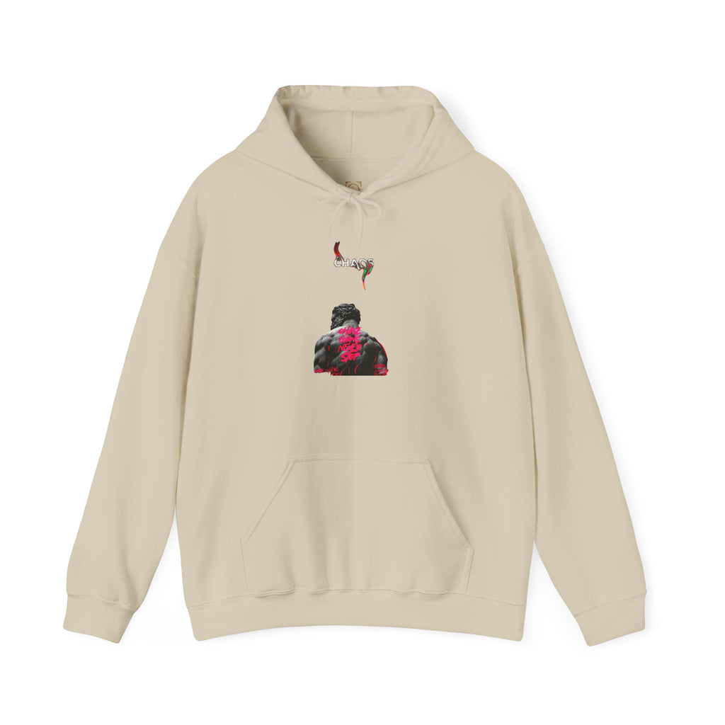 Smoky Rose Backprint Hoodie — Floral Skull Streetwear Pullover