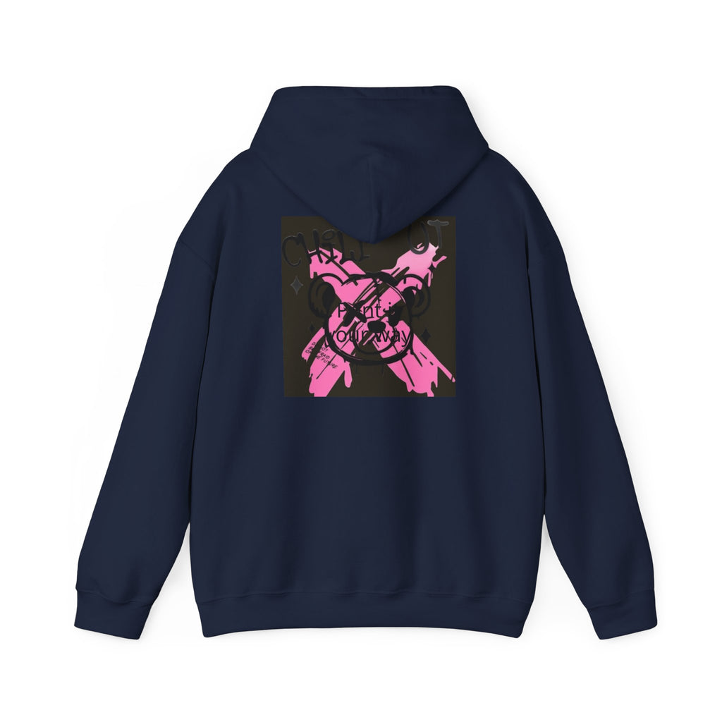 Crossed Guns Hoodie – Pink Retro Graphic Hooded Sweatshirt