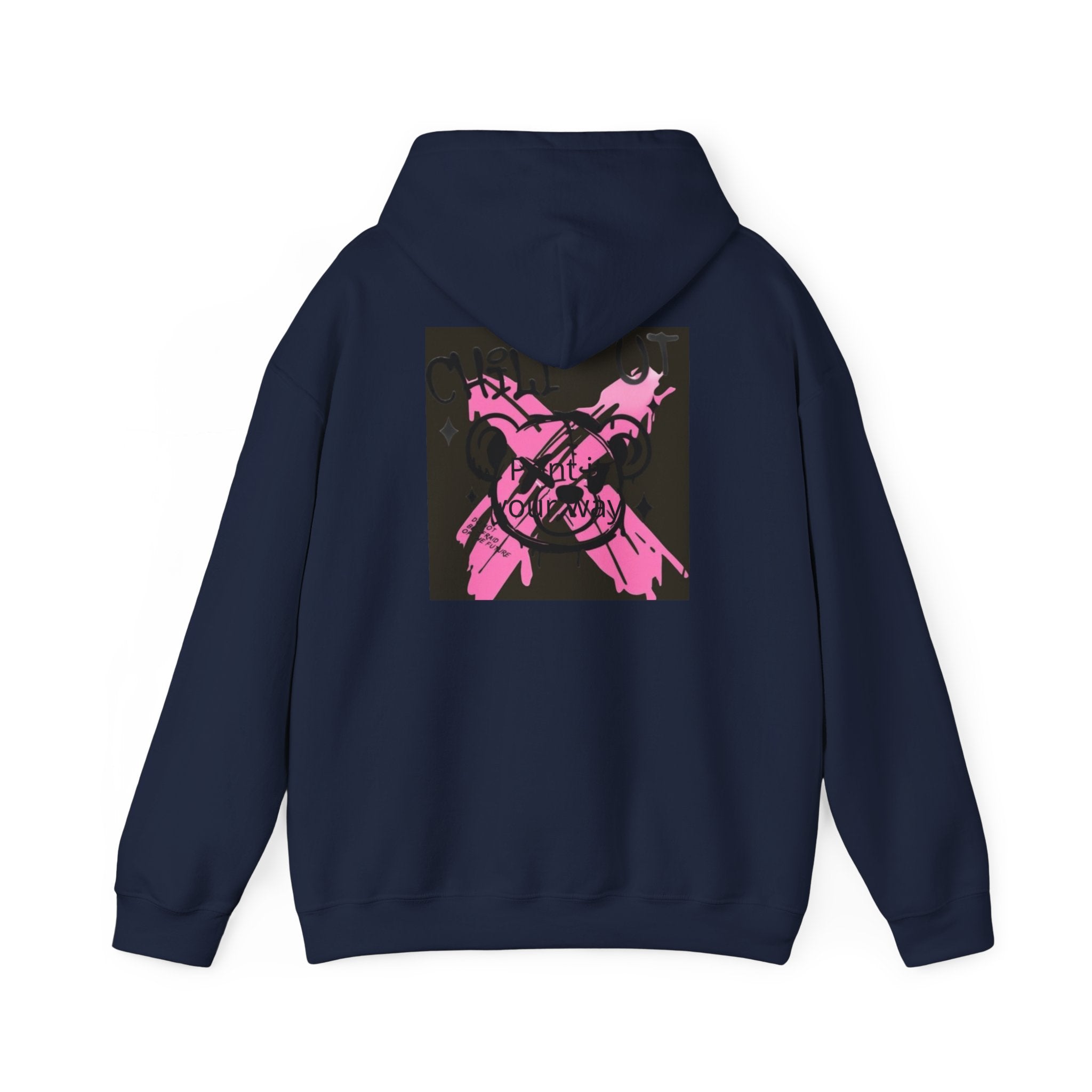 Crossed Guns Hoodie – Pink Retro Graphic Hooded Sweatshirt
