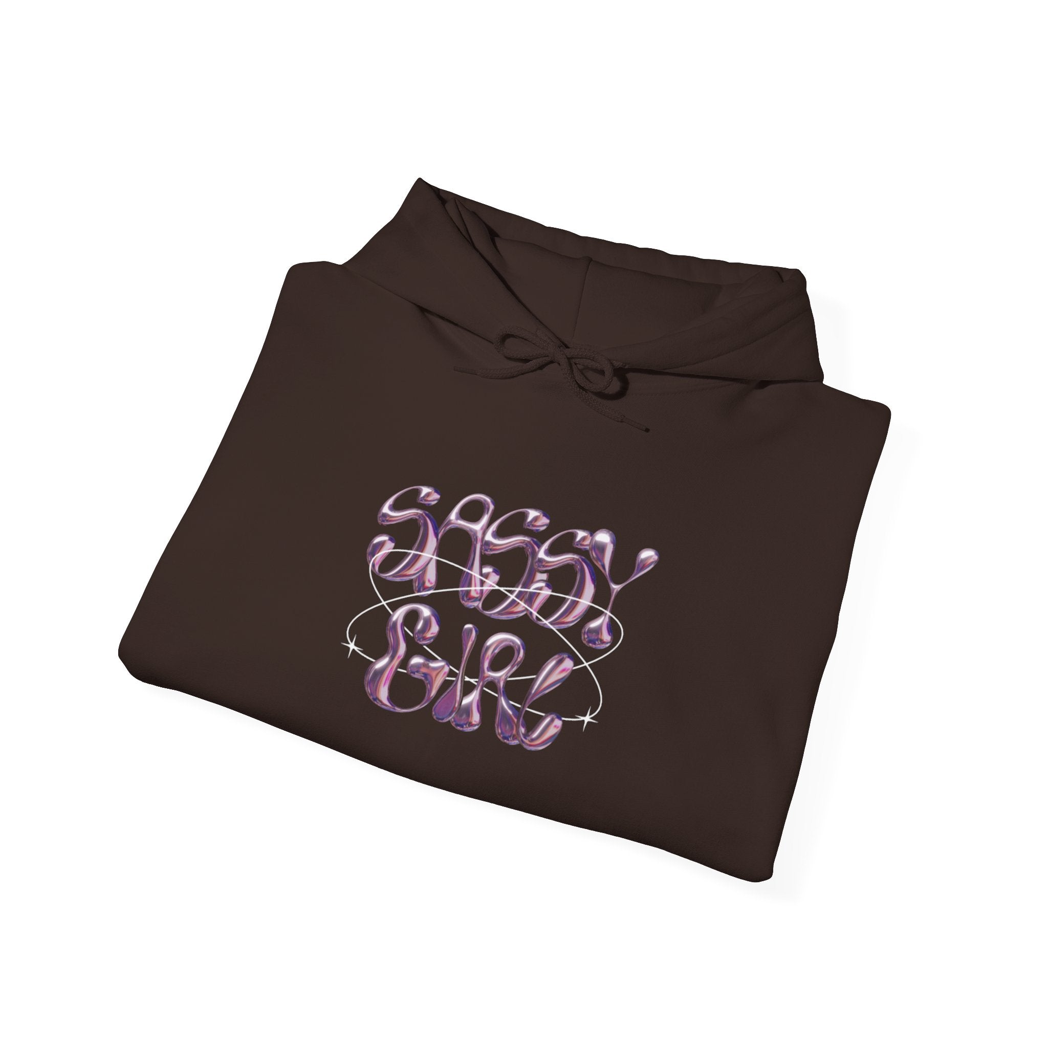 Hoodie — "Shady Girl" Retro Pink Marble Graphic Hoodie