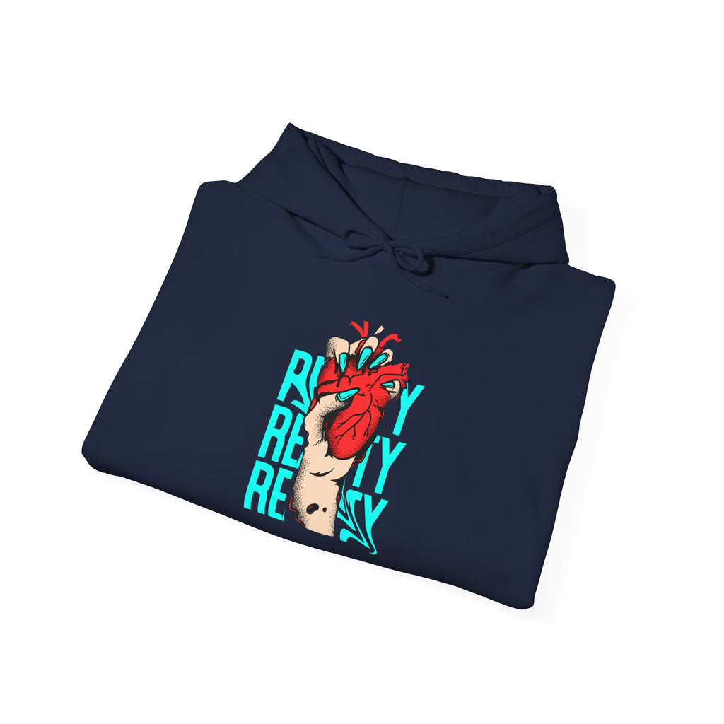 Heart in Hand Hoodie — 'Ready' Graphic Pullover