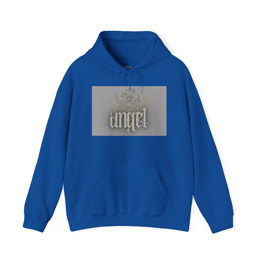 Angel Gothic Hoodie — White Graphic Hooded Sweatshirt