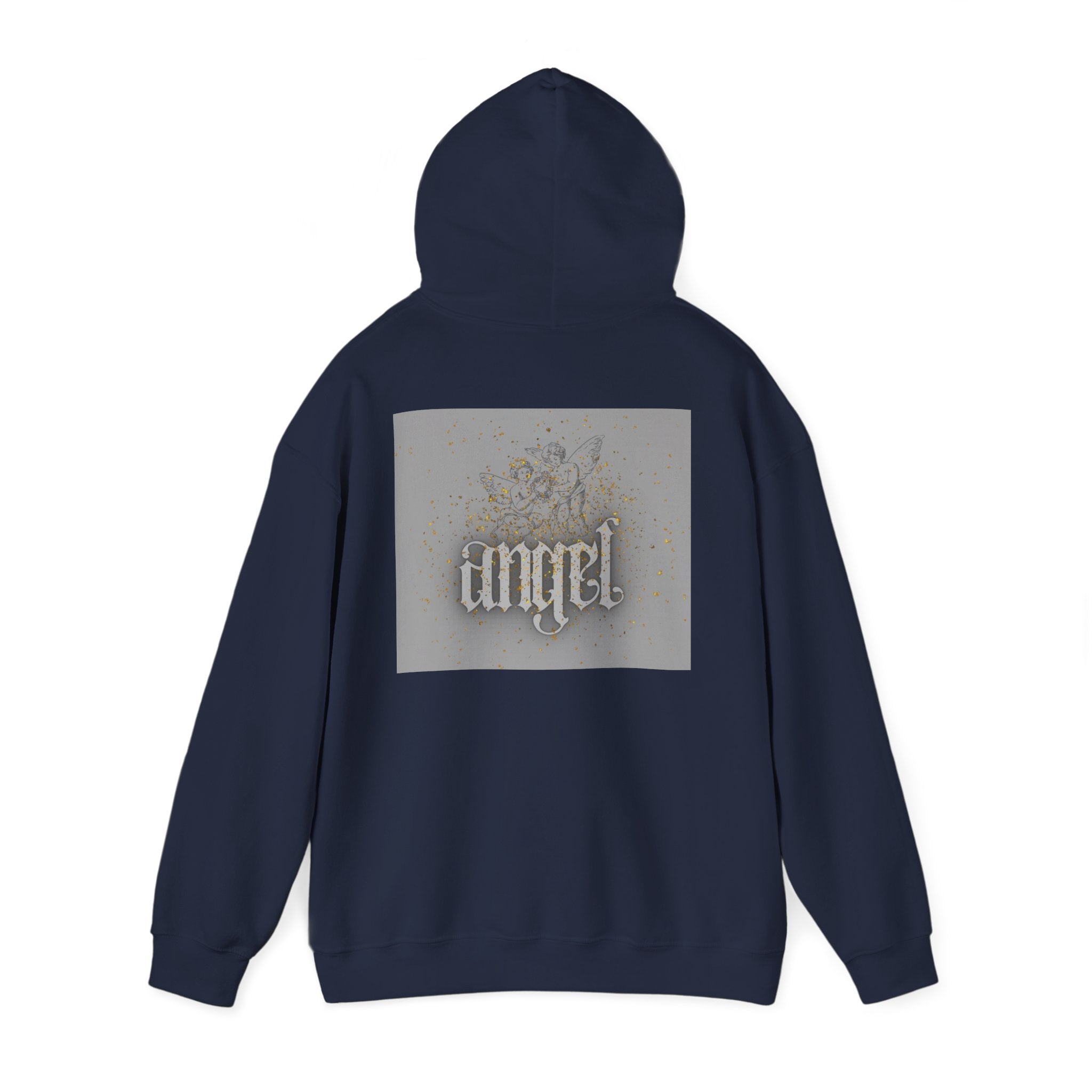 Angel Gothic Hoodie — White Graphic Hooded Sweatshirt