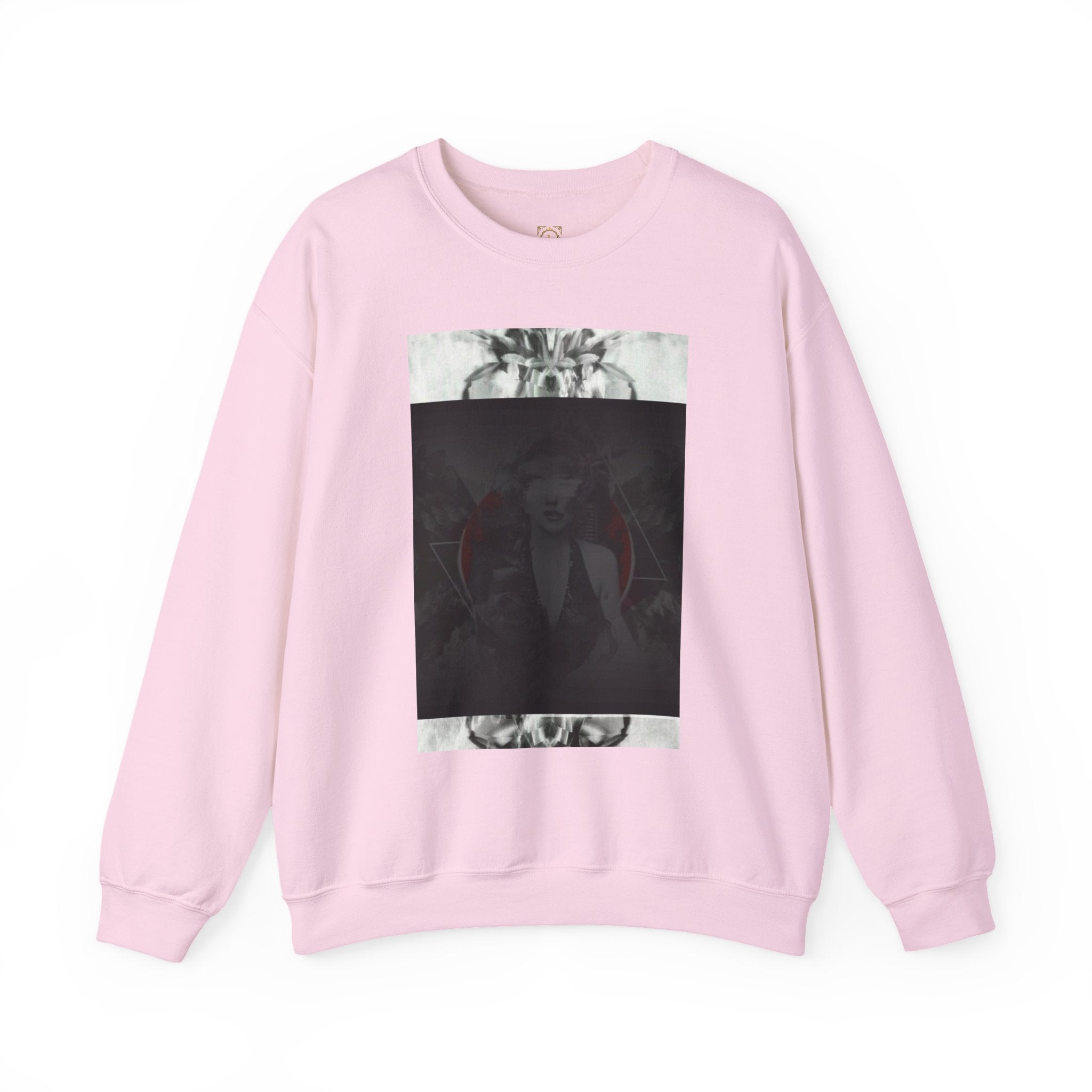 Crewneck Sweatshirt — Dark Abstract Chest Print with 'Legaciess' Gold Back Logo
