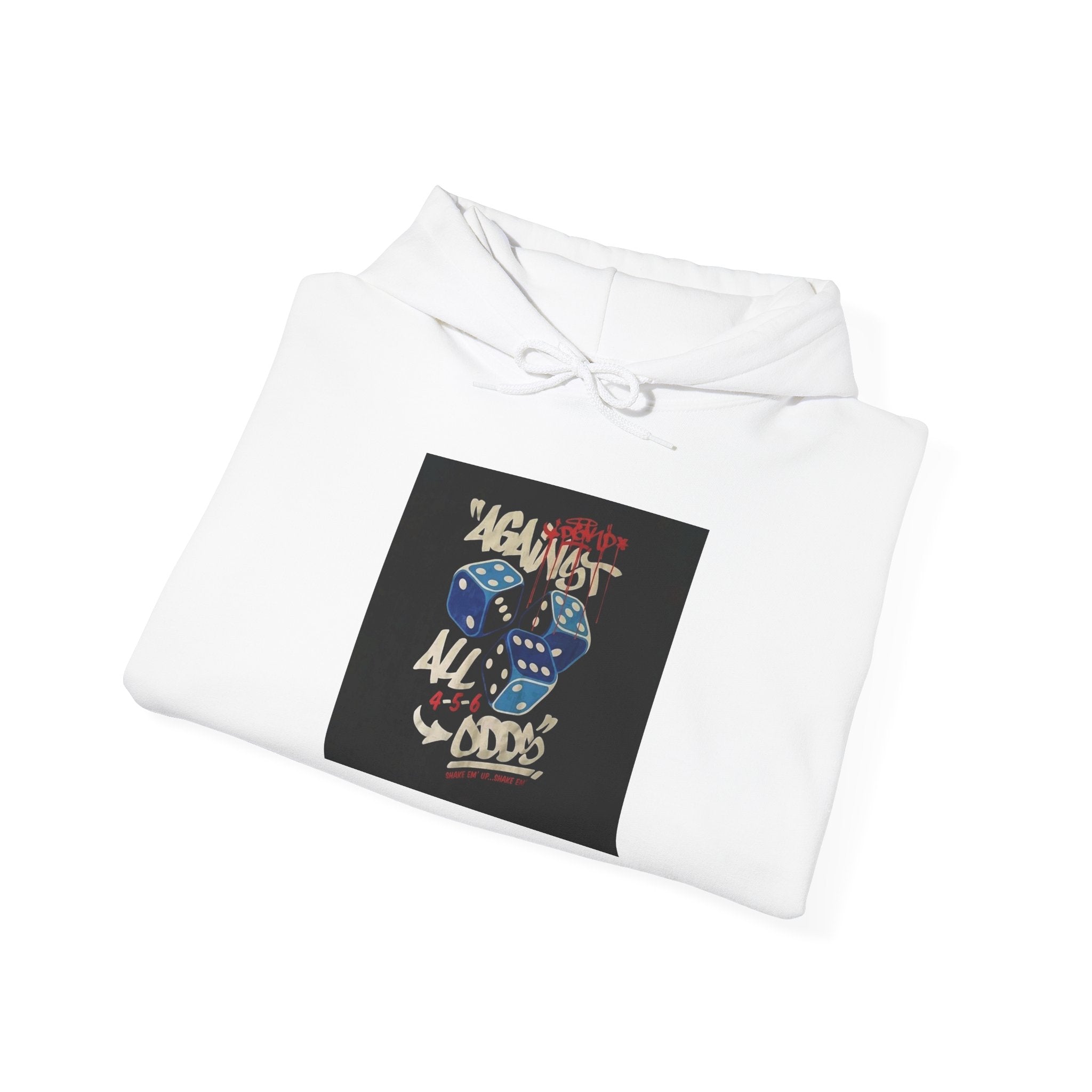 Against All Odds Hoodie — Vintage Dice Graphic Pullover