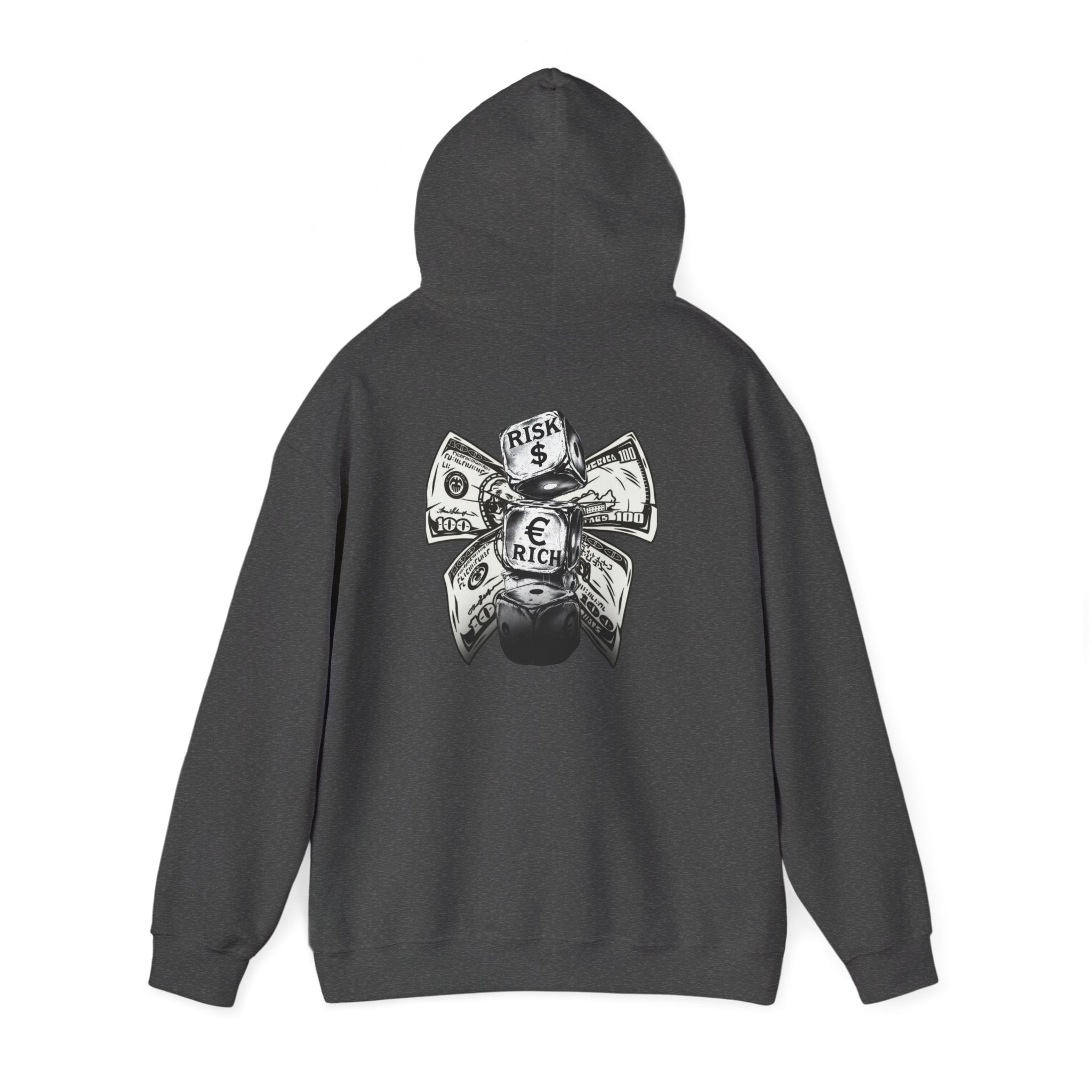 Money Bow Hoodie — Graphic Dollar Knot “Get Rich” Pullover