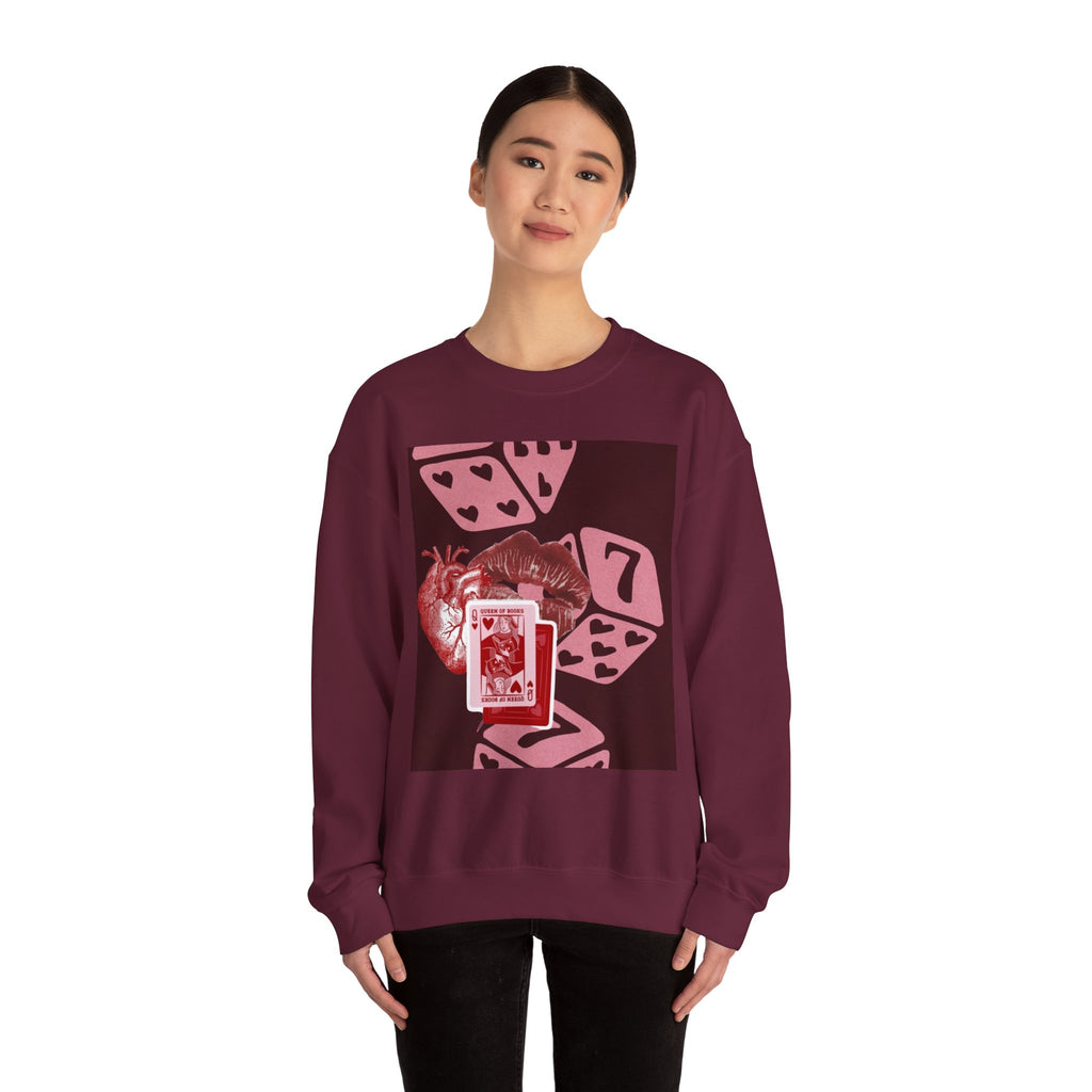 Lucky Heart Dice Crewneck Sweatshirt — 'Legaciess' Logo Back